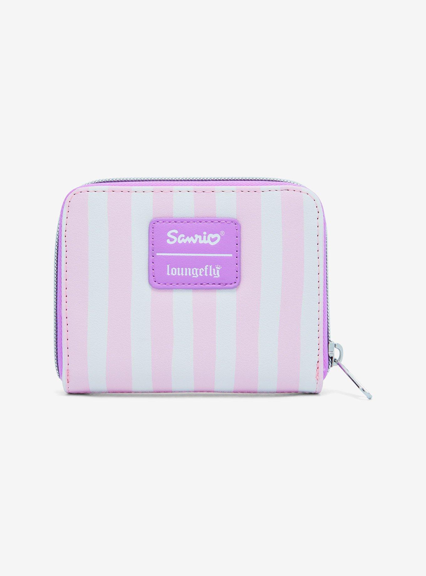 Loungefly Hello Kitty Sweets Pink Stripe Mini Zipper Wallet