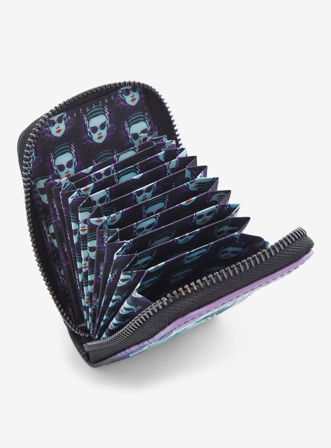 Loungefly Universal Monsters The Bride Of Frankenstein Glow-In-The-Dark Accordion Wallet, , alternate