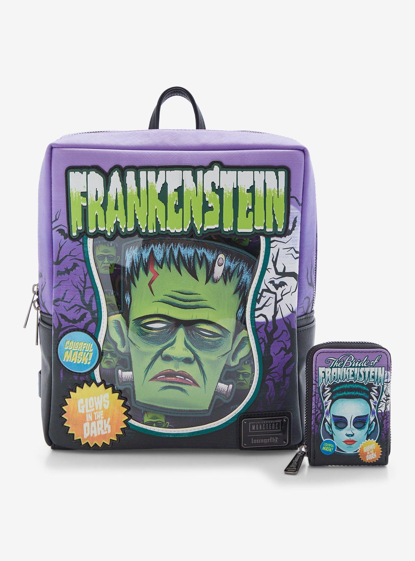 Loungefly Universal Monsters The Bride Of Frankenstein Glow-In-The-Dark Accordion Wallet