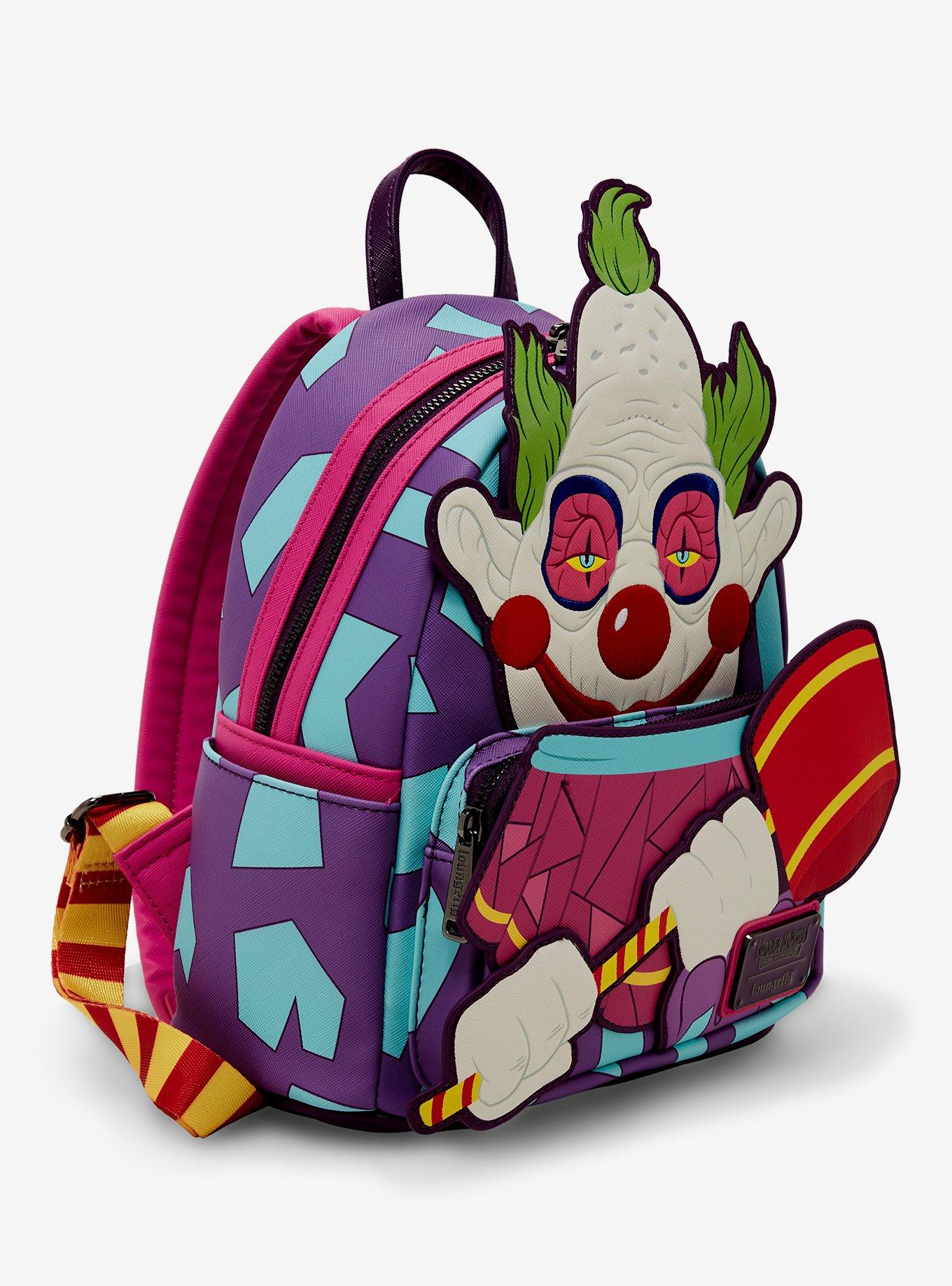 Loungefly Killer Klowns From Outer Space  Jumbo Glow-In-The-Dark Figural Mini Backpack