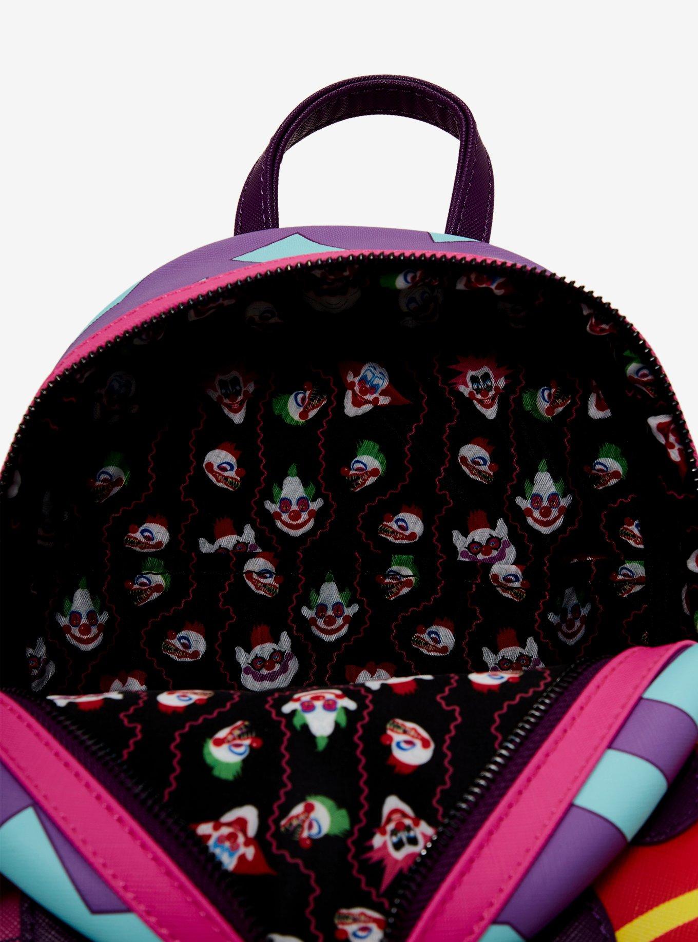 Loungefly Killer Klowns From Outer Space  Jumbo Glow-In-The-Dark Figural Mini Backpack