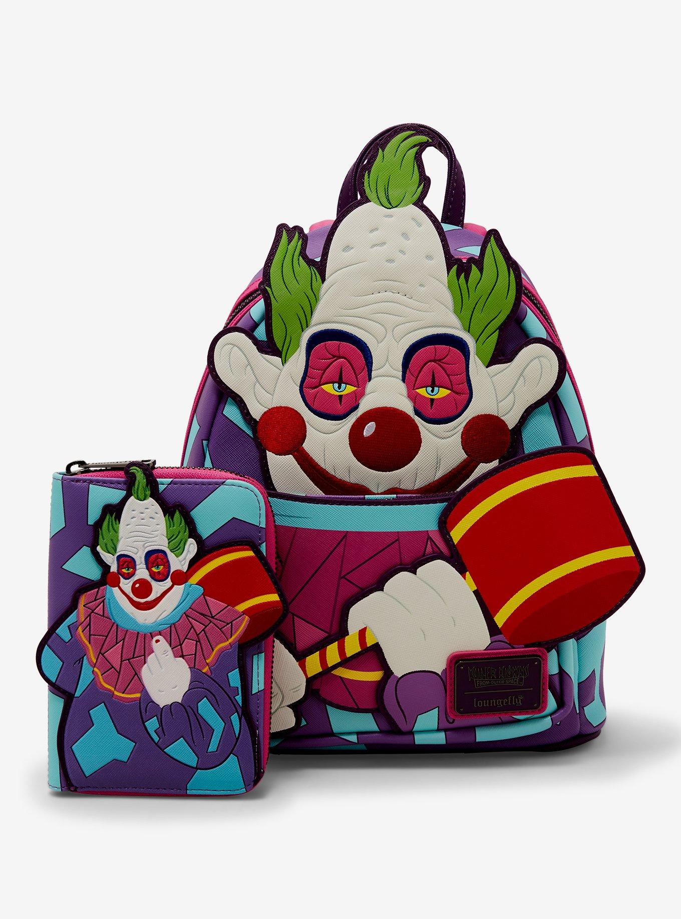 Loungefly Killer Klowns From Outer Space  Jumbo Glow-In-The-Dark Figural Mini Backpack