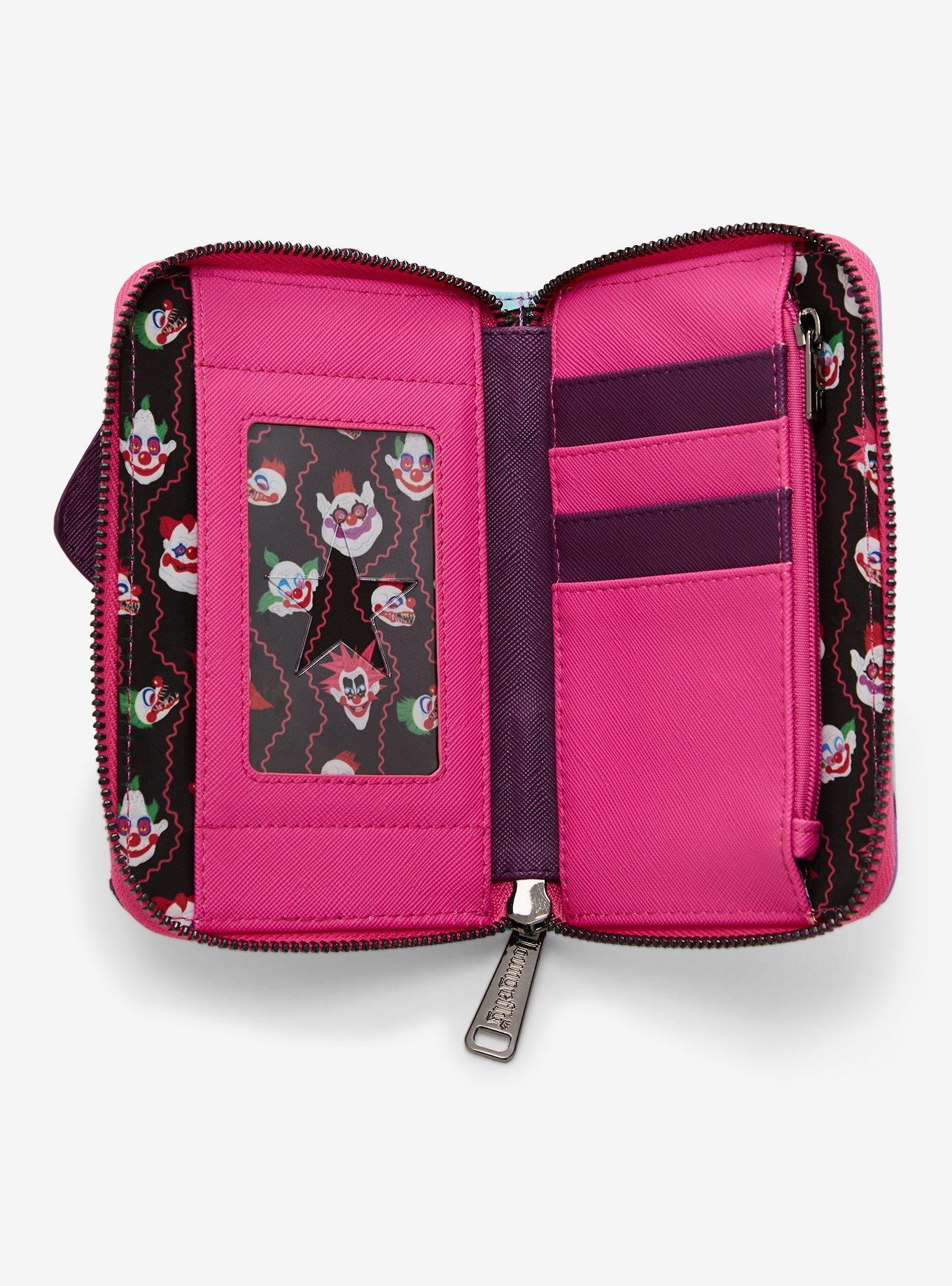 Loungefly Killer Klowns From Outer Space Jumbo Glow-In-The-Dark Zipper Wallet, , alternate