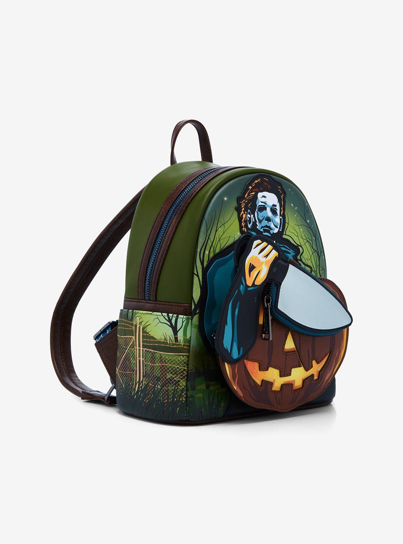 Loungefly Halloween Glow-In-The-Dark Mini Backpack With Knife Coin Pouch