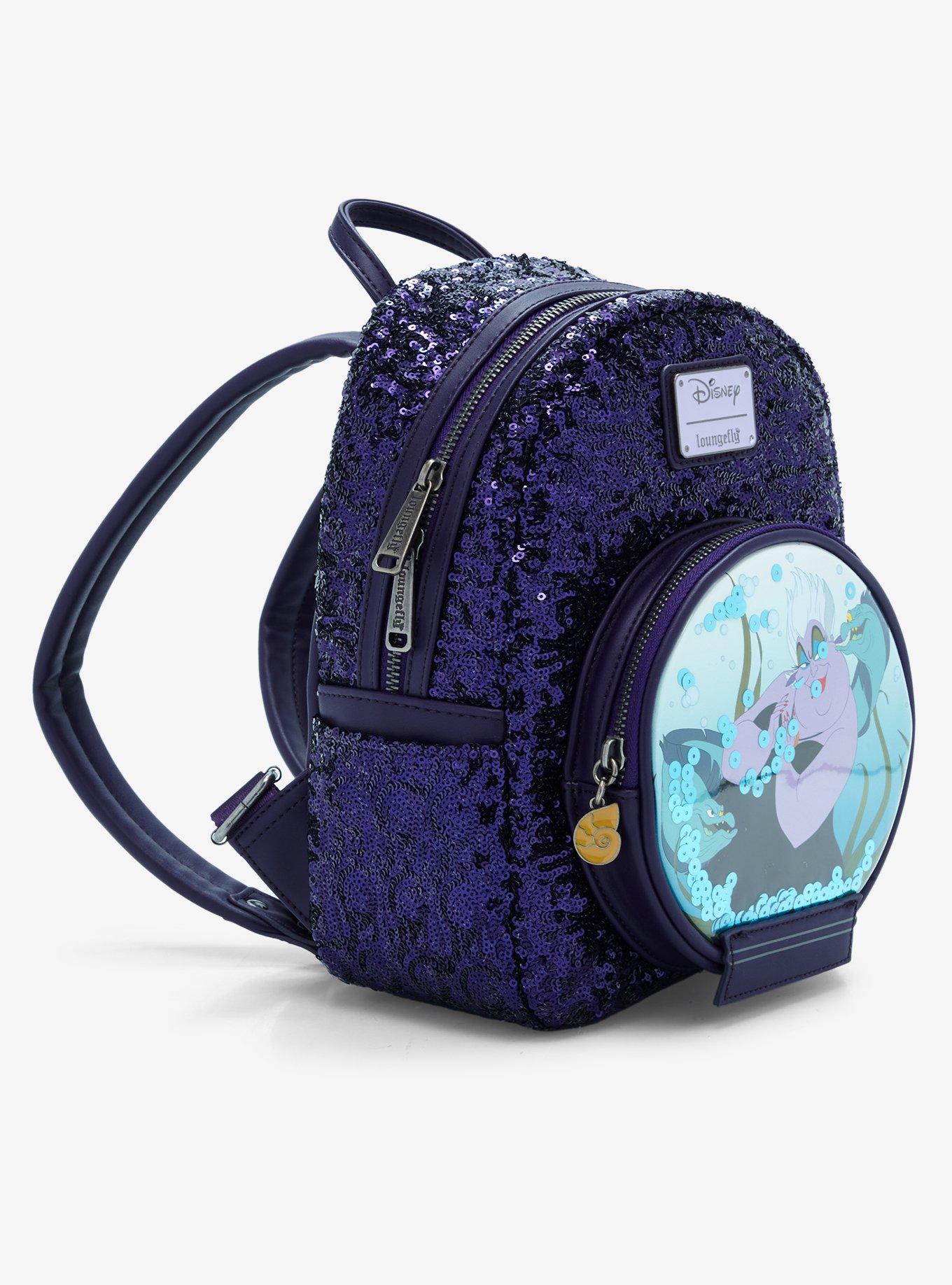 Loungefly Disney The Little Mermaid Ursula Snow Globe Sequin Mini Backpack, , alternate