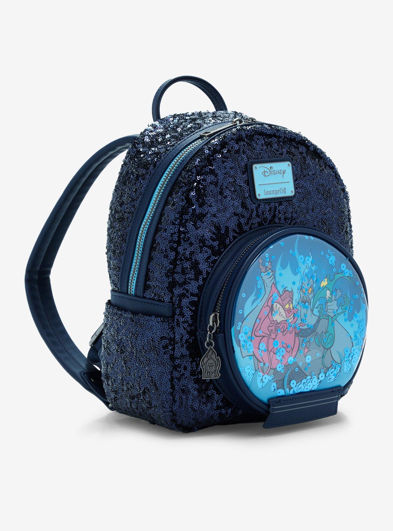 Loungefly Disney Hercules Hades Snow Globe Sequin Mini Backpack, , alternate