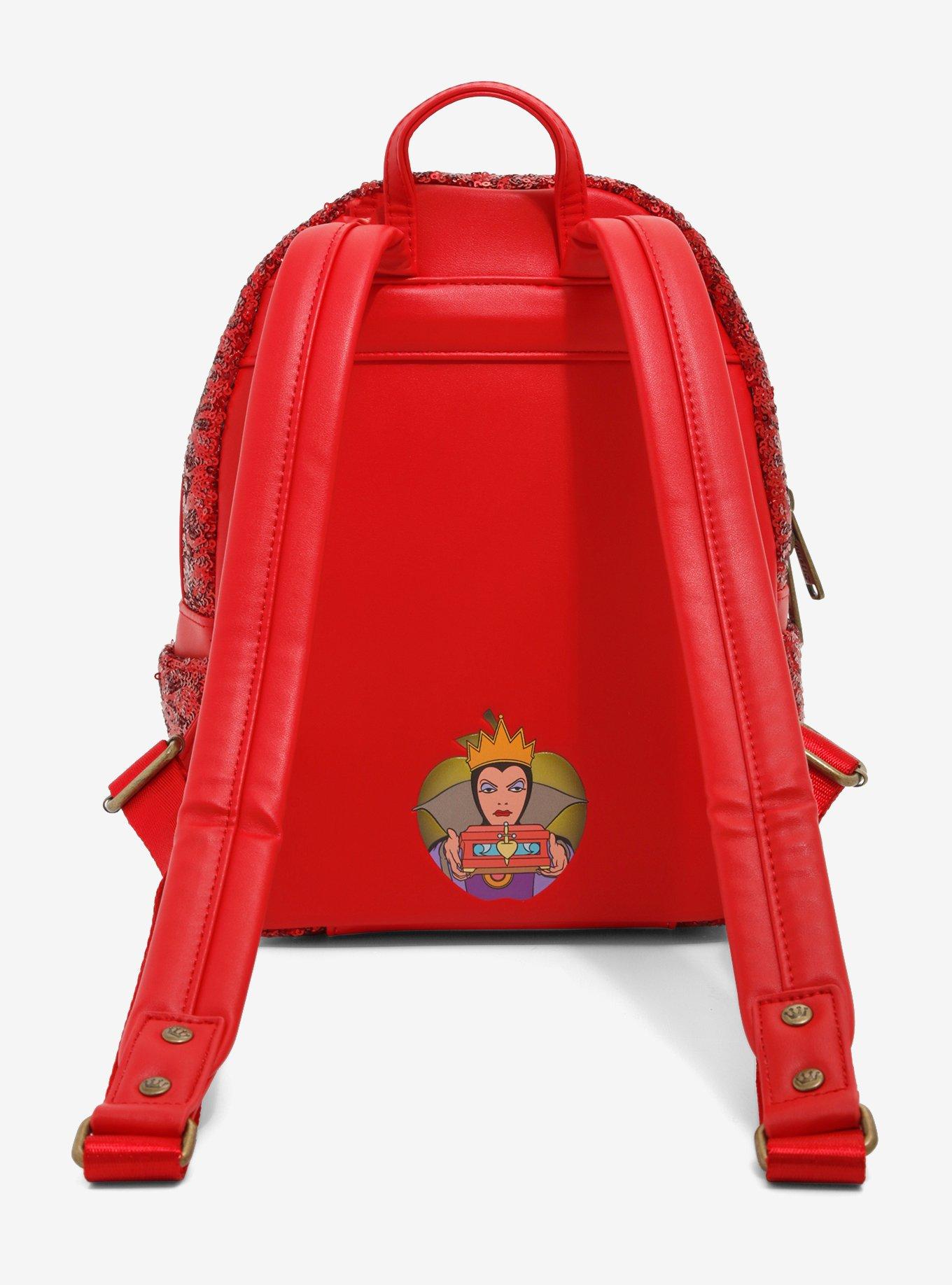 Loungefly Disney Snow White And The Seven Dwarfs Evil Queen Snow Globe Sequin Mini Backpack, , alternate