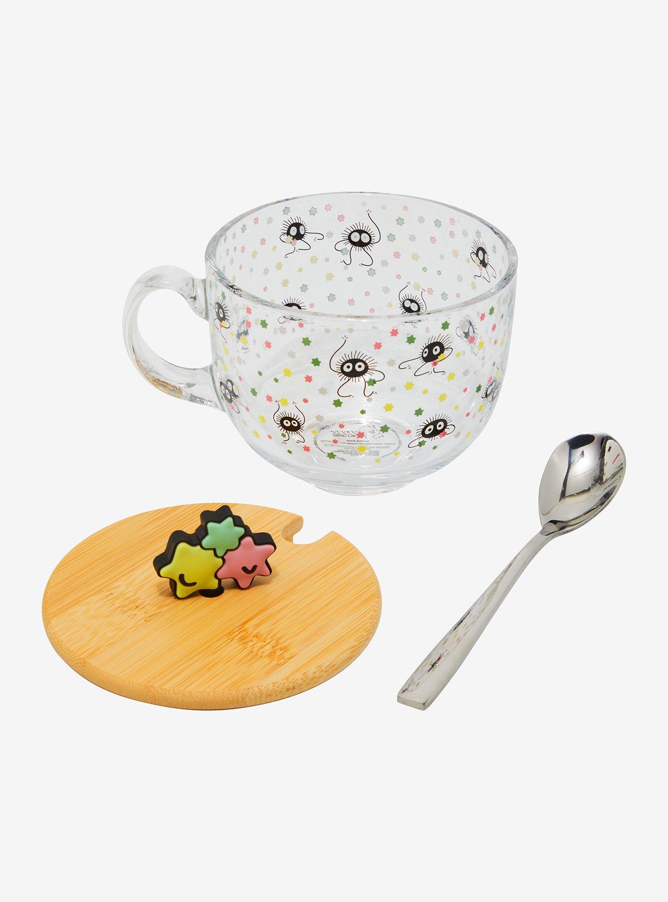 Studio Ghibli® Spirited Away Soot Sprites Glass Mug With Spoon & Lid, , alternate
