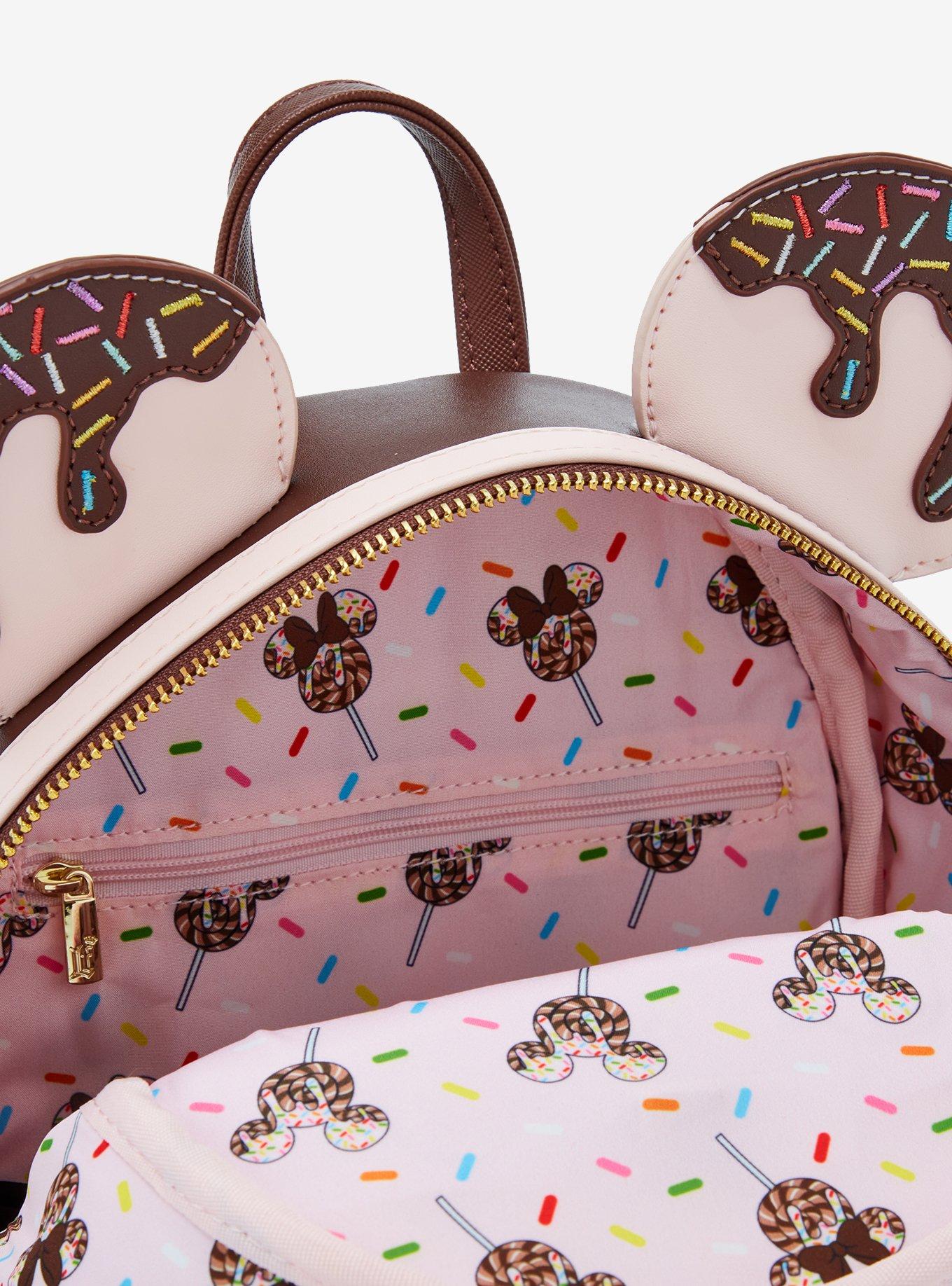 Loungefly Disney Minnie Mouse Chocolate Sprinkle Lollipop Ears Mini Backpack - BoxLunch Exclusive