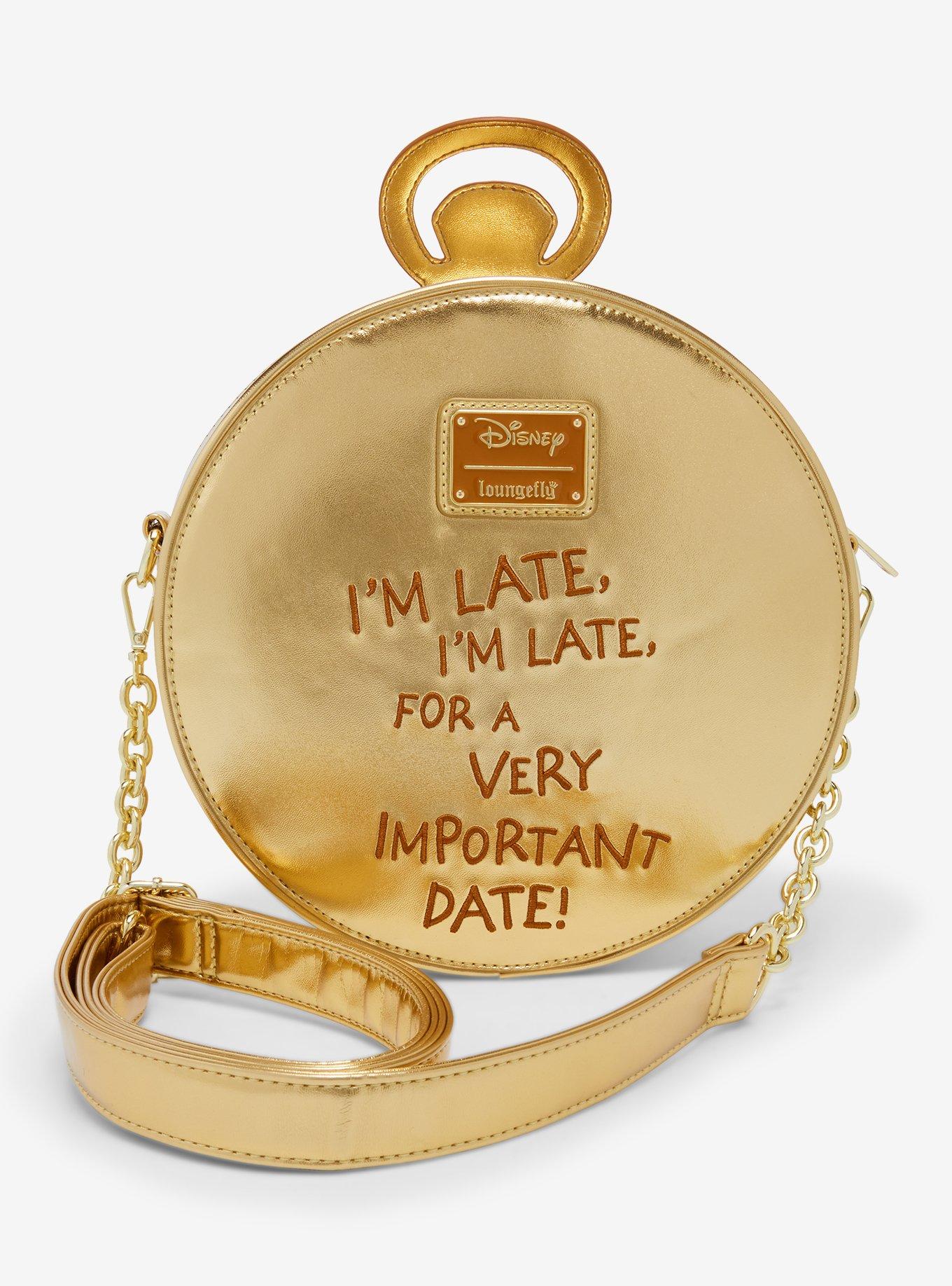 Loungefly Disney Alice in Wonderland White Rabbit Pocket Watch Figural Crossbody Bag - BoxLunch Exclusive