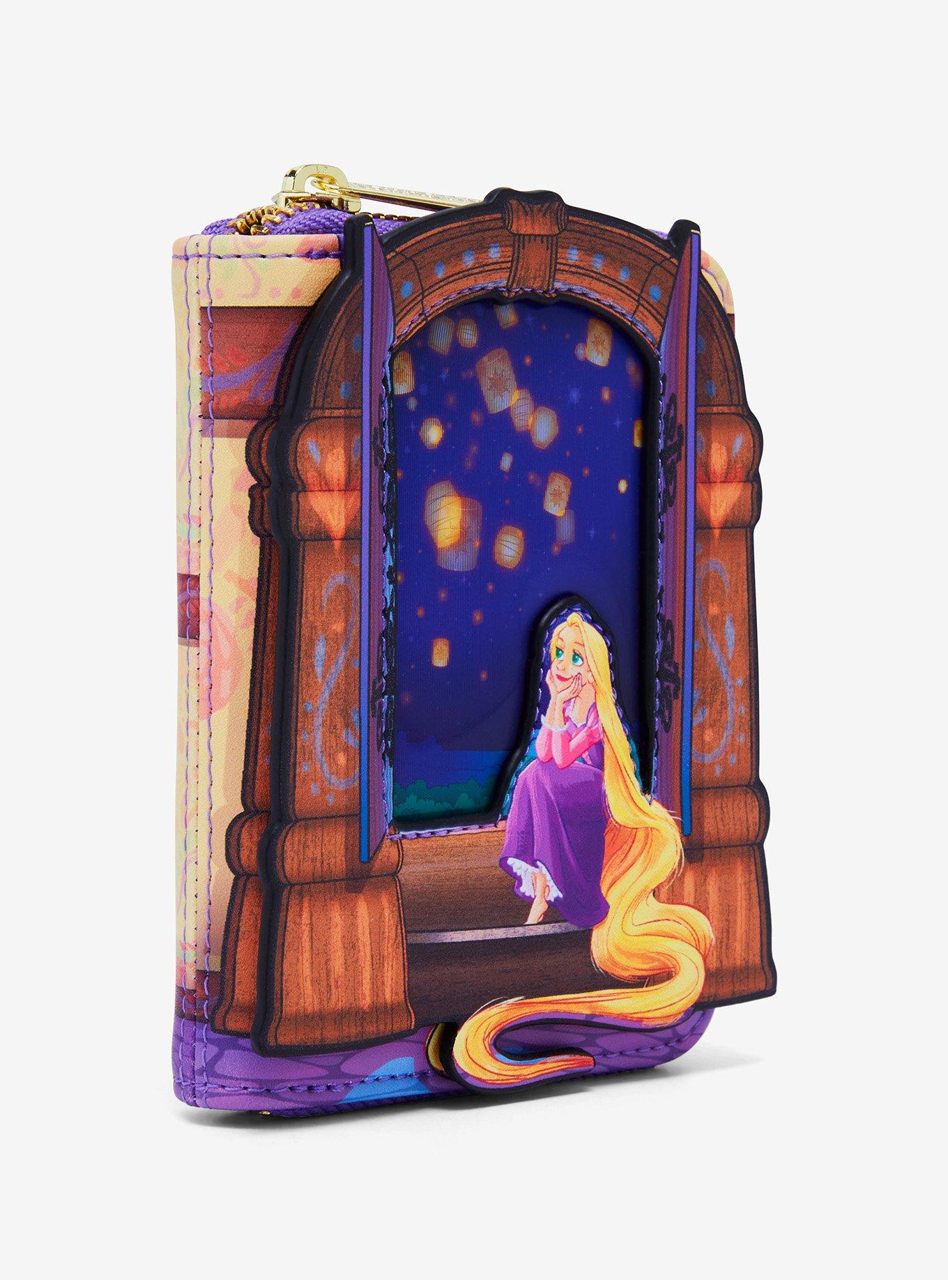 Loungefly Disney Tangled Rapunzel Lenticular Lantern Window Small Zip Wallet - BoxLunch Exclusive, , alternate