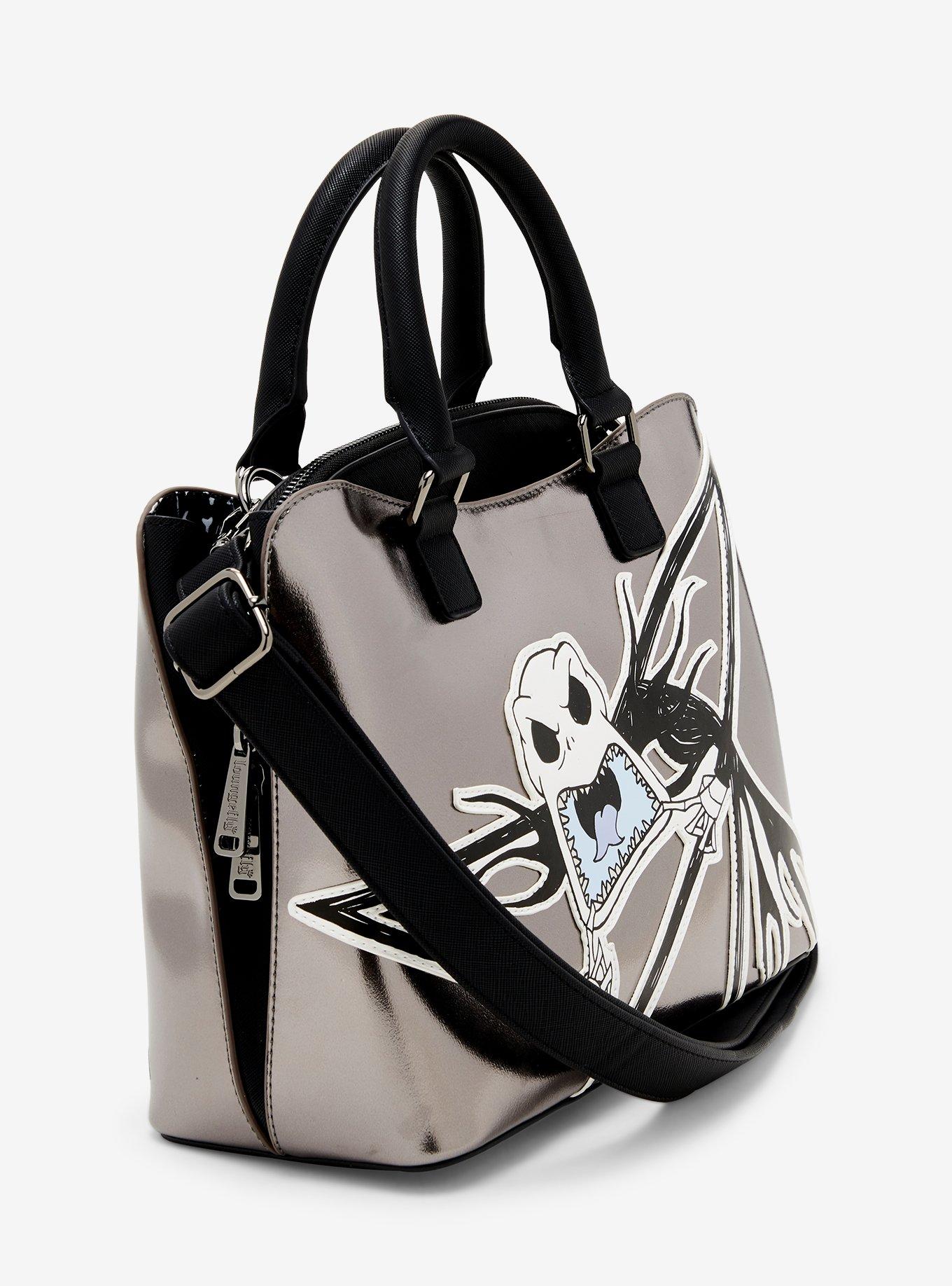 Loungefly Disney The Nightmare Before Christmas Metallic Jack Skellington Crossbody Tote Bag - BoxLunch Exclusive, , alternate