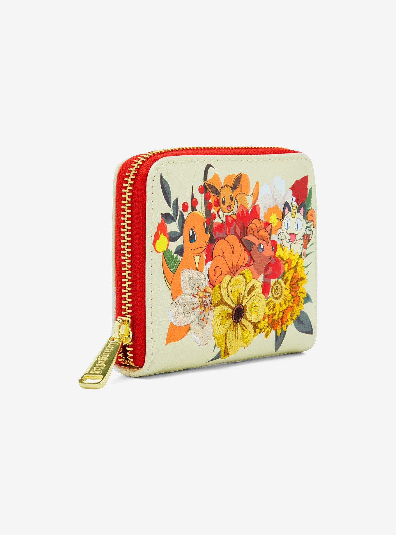 Loungefly Pokémon Charmander and Friends Floral Small Zip Wallet - BoxLunch Exclusive, , hi-res