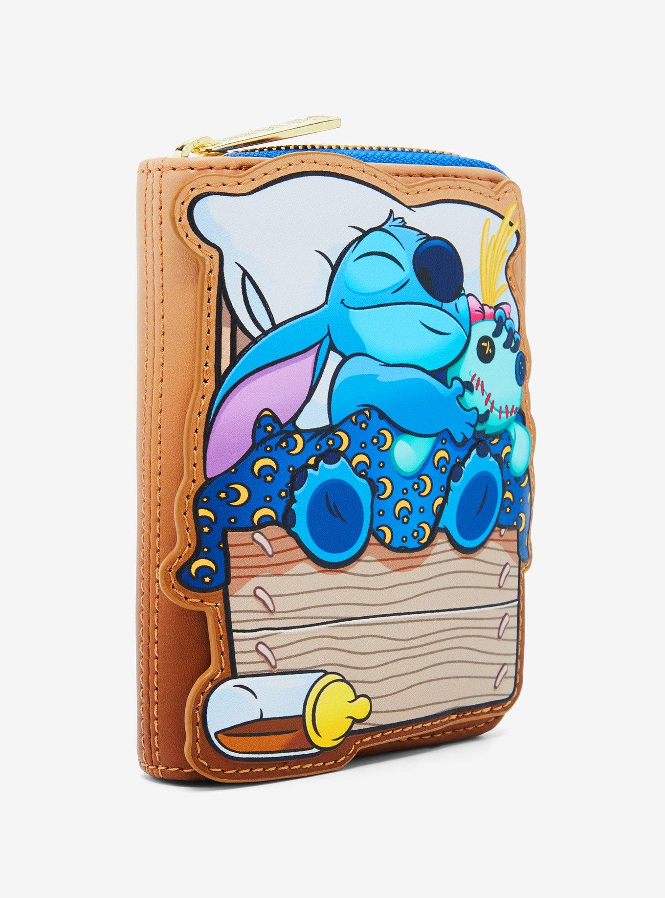 Loungefly Disney Lilo & Stitch Sleeping Stitch Small Zip Wallet - BoxLunch Exclusive, , alternate