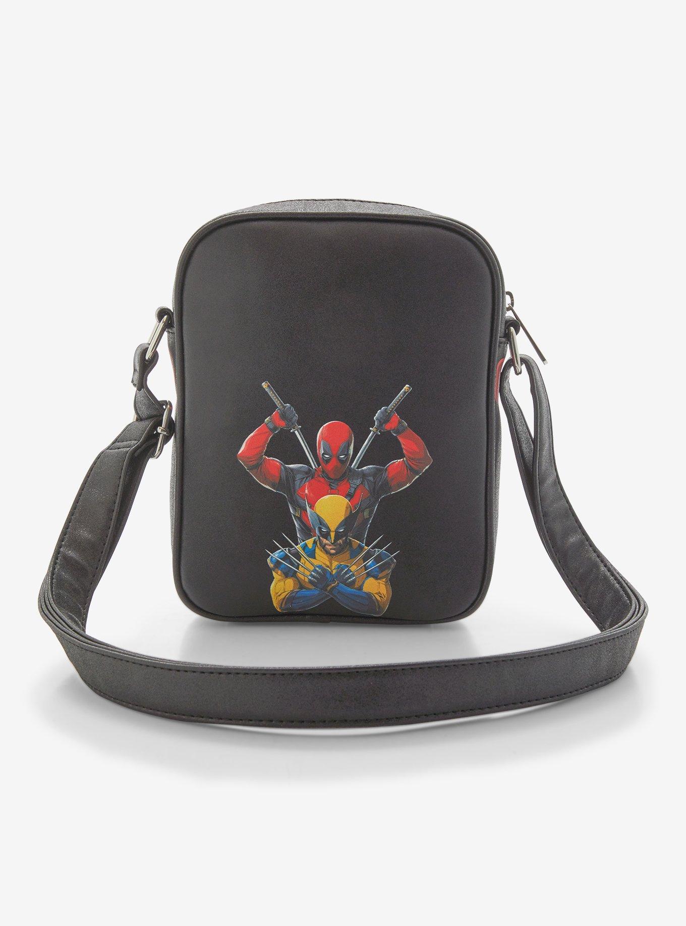 Loungefly Marvel Deadpool & Wolverine Split Logo Crossbody Bag, , alternate