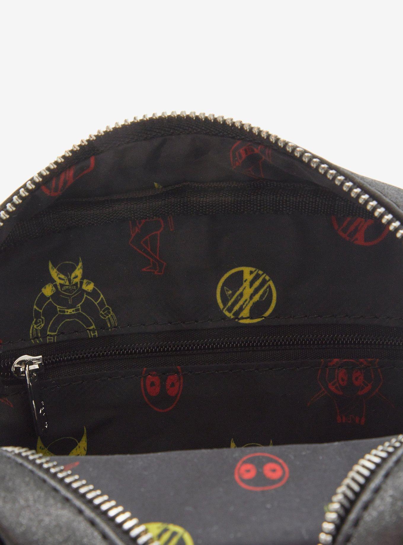 Loungefly Marvel Deadpool & Wolverine Split Logo Crossbody Bag, , alternate