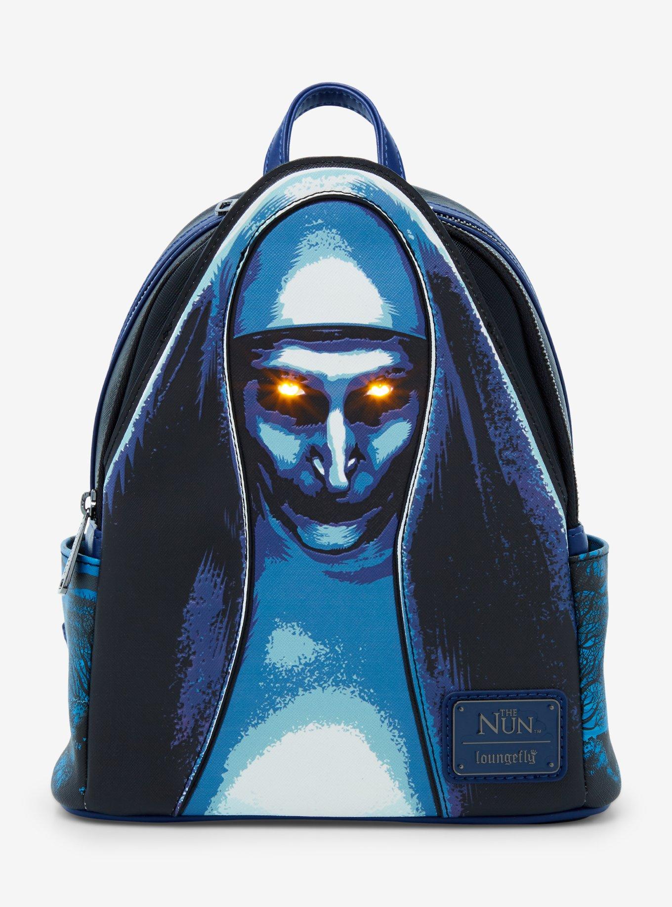 Loungefly The Nun Figural Nun Light-Up Glow-in-the-Dark Mini Backpack, , alternate