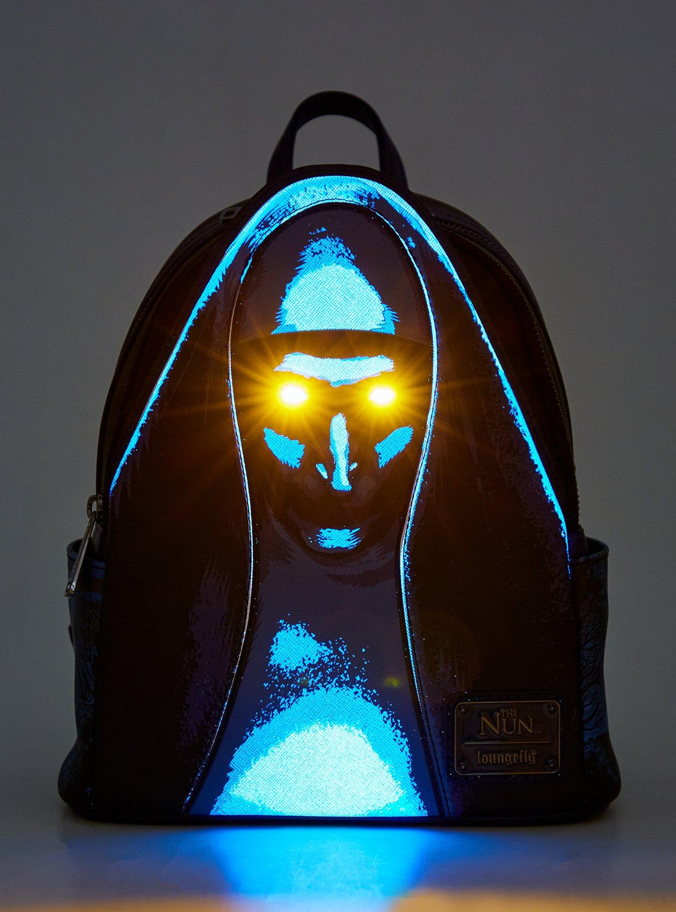 Loungefly The Nun Figural Nun Light-Up Glow-in-the-Dark Mini Backpack, , alternate