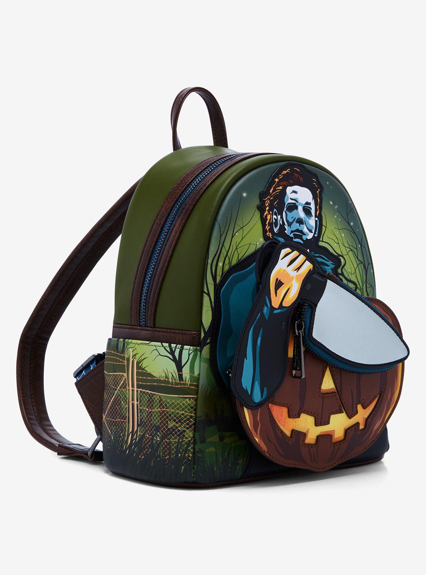 Loungefly Halloween Michael Myers Jack-o-Lantern Glow-in-the-Dark Mini Backpack, , alternate