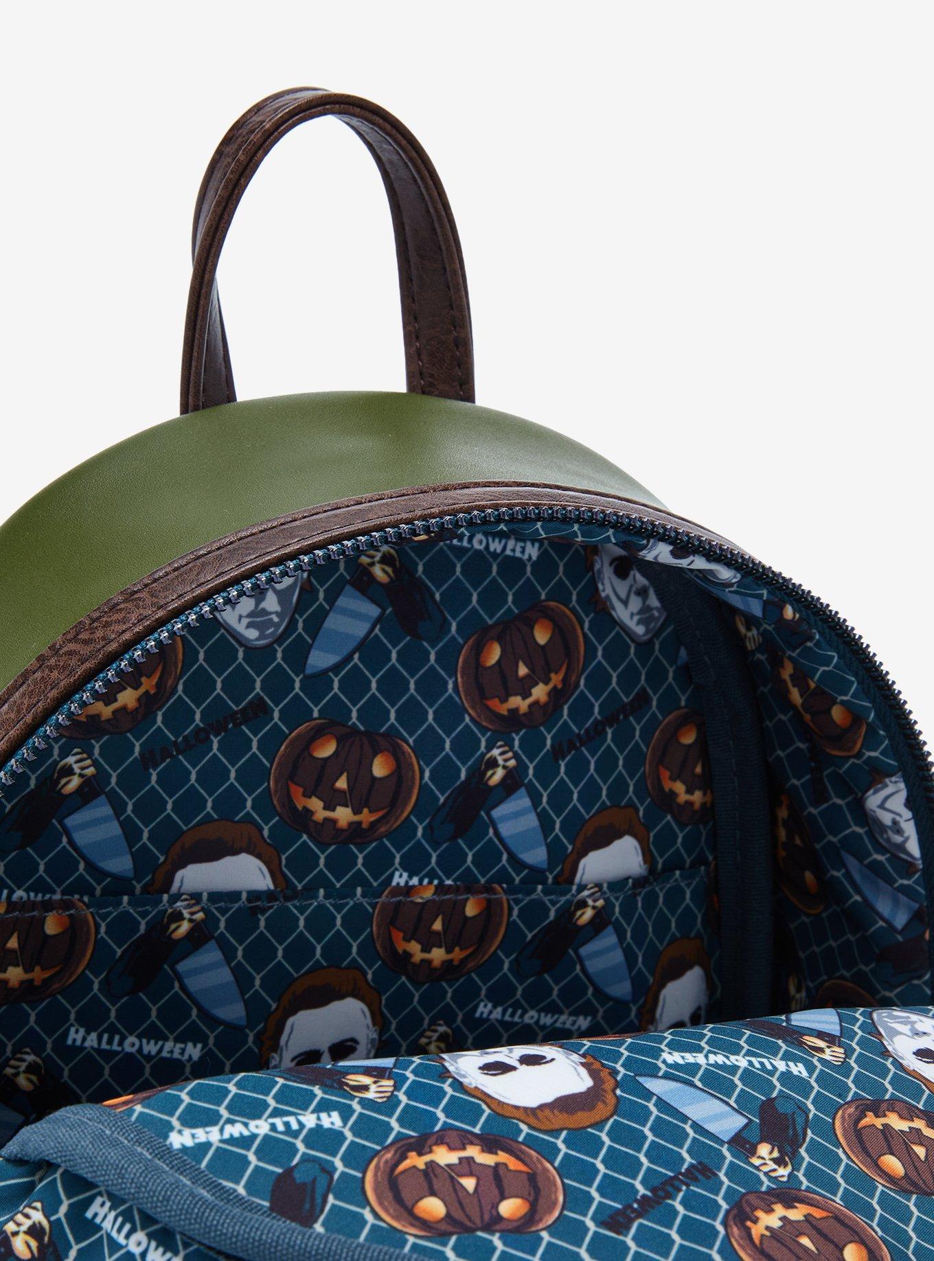 Loungefly Halloween Michael Myers Jack-o-Lantern Glow-in-the-Dark Mini Backpack, , alternate