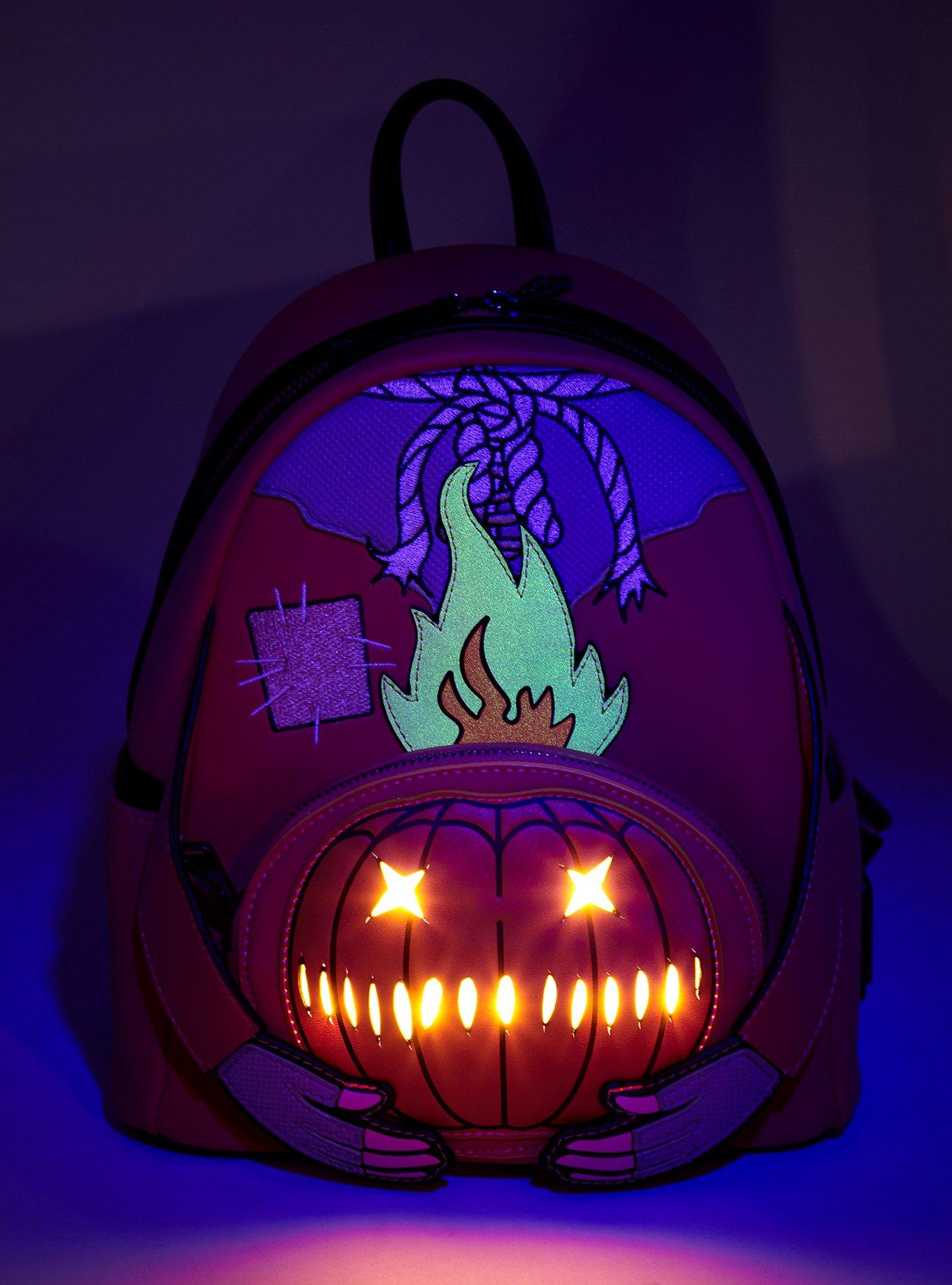 Loungefly Trick 'R Treat Sam Pumpkin Head Light-Up Mini Backpack, , alternate