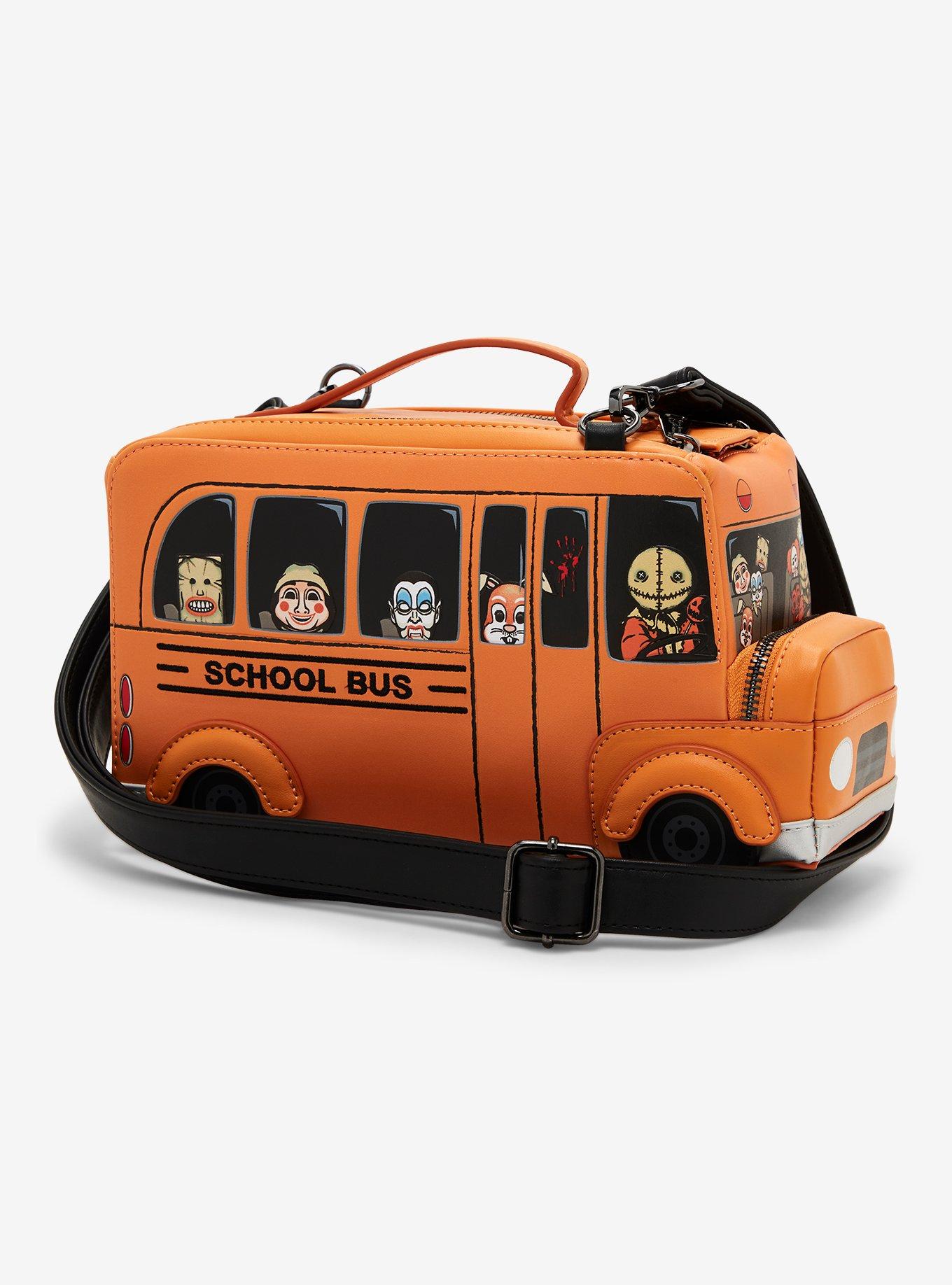 Loungefly Trick 'R Treat School Bus Glow-in-the-Dark Figural Crossbody Bag, , alternate