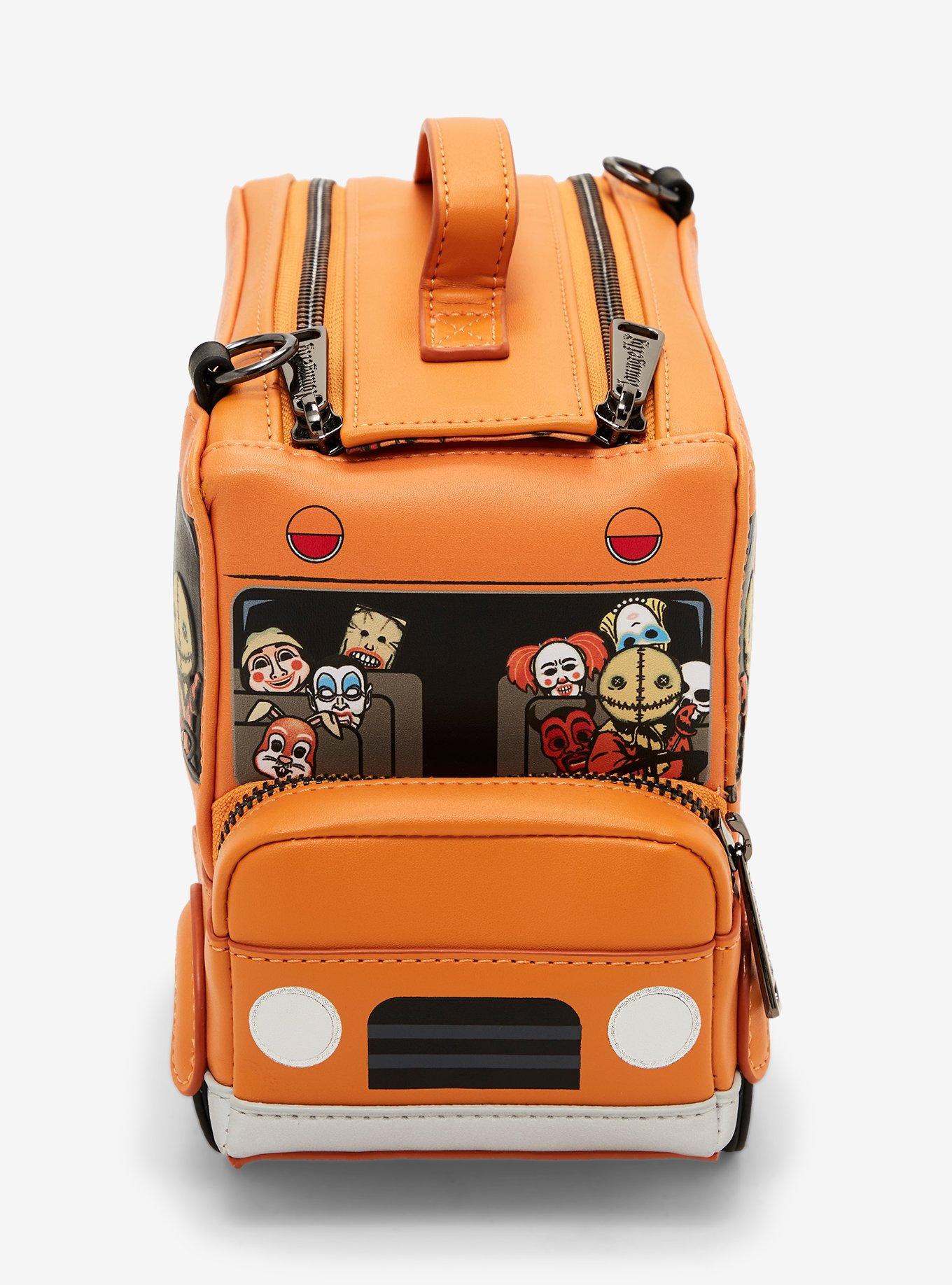 Loungefly Trick 'R Treat School Bus Glow-in-the-Dark Figural Crossbody Bag, , alternate