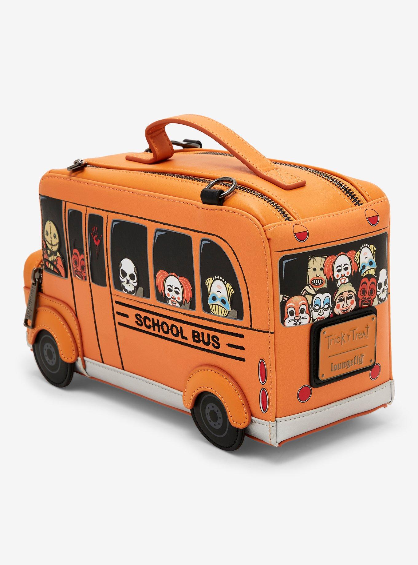 Loungefly Trick 'R Treat School Bus Glow-in-the-Dark Figural Crossbody Bag, , alternate