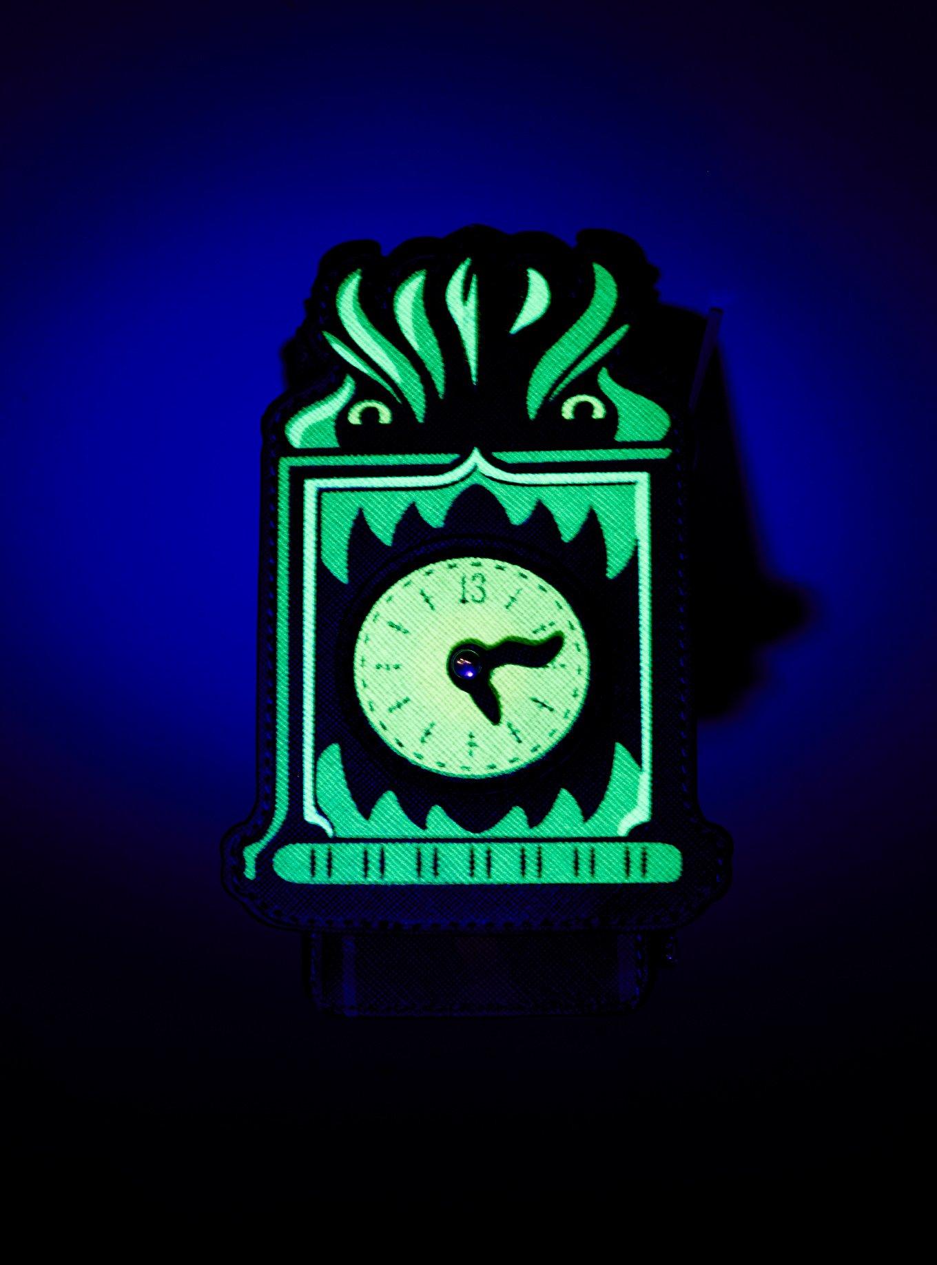 Loungefly Disney The Haunted Mansion Clock Glow-in-the-Dark Cardholder, , hi-res