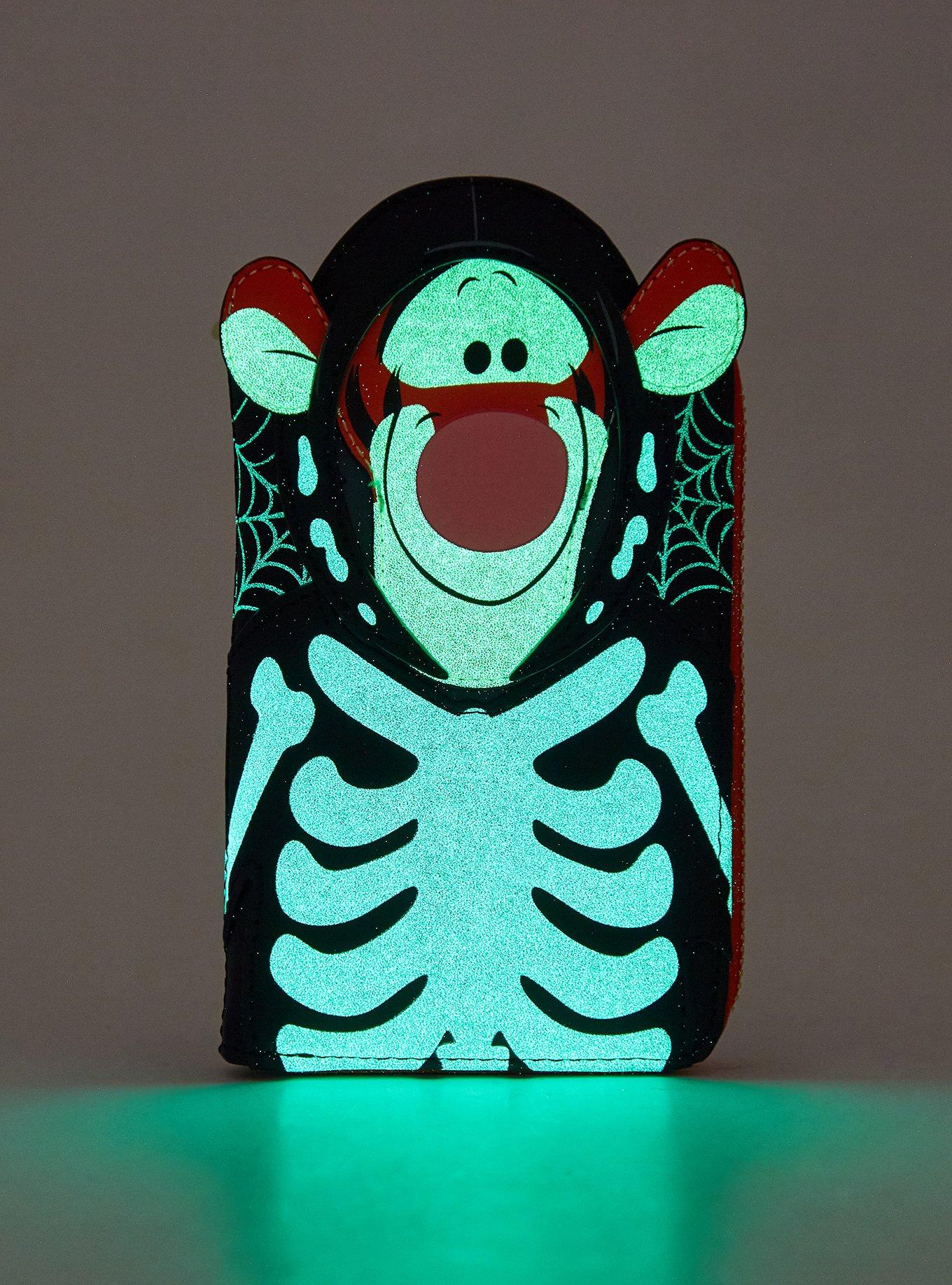 Loungefly Disney Winnie the Pooh Tigger Skeleton Costume Glow-in-the-Dark Small Zip Wallet, , hi-res