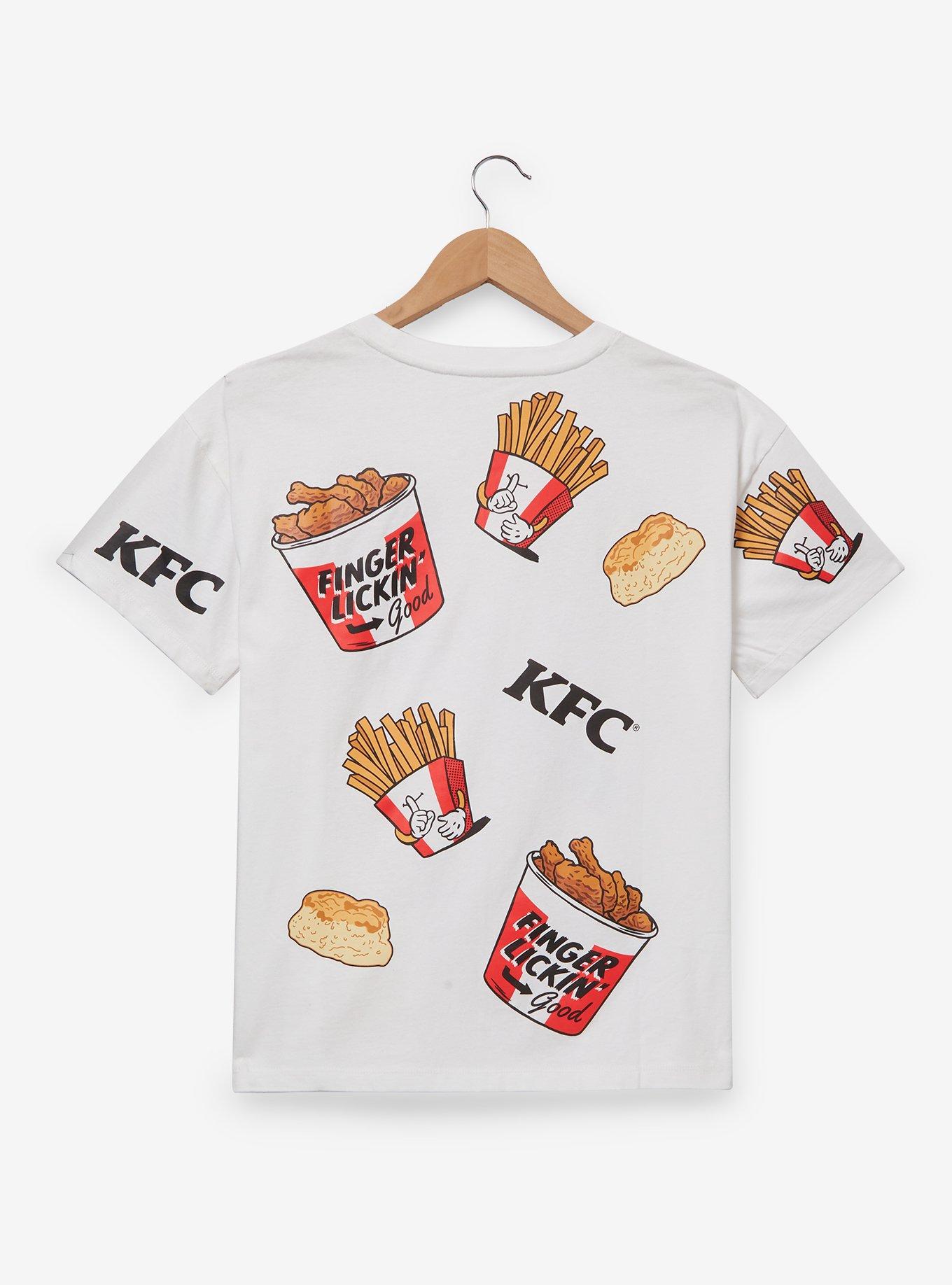 KFC Foods Allover Print Rhinestoned Women's T-Shirt - BoxLunch Exclusive, RED, alternate