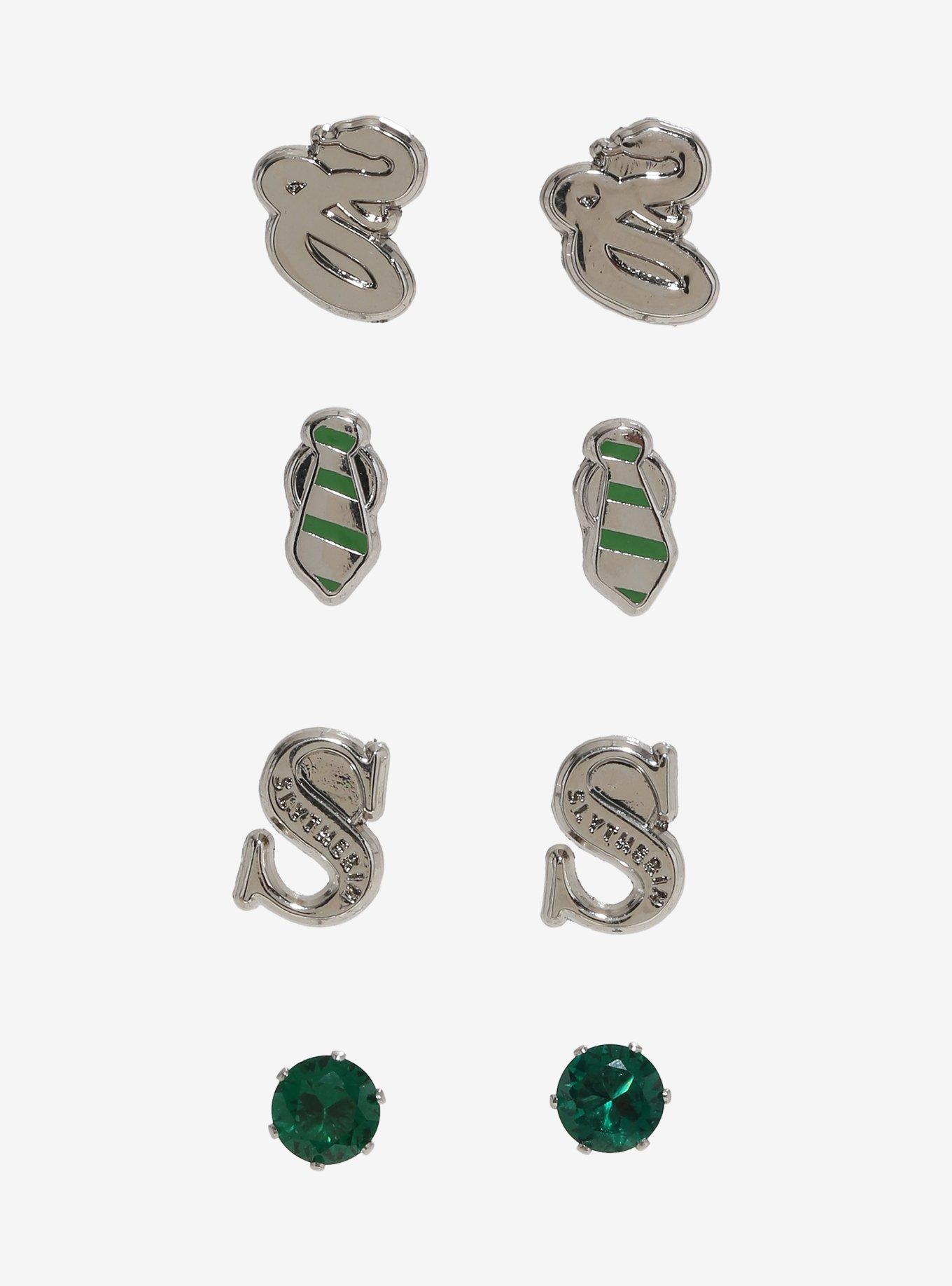 Harry Potter Slytherin Icons Earring Set, , alternate