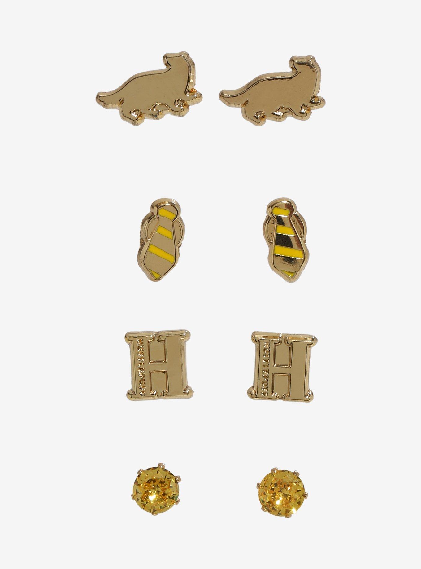 Harry Potter Hufflepuff Icons Earring Set, , hi-res