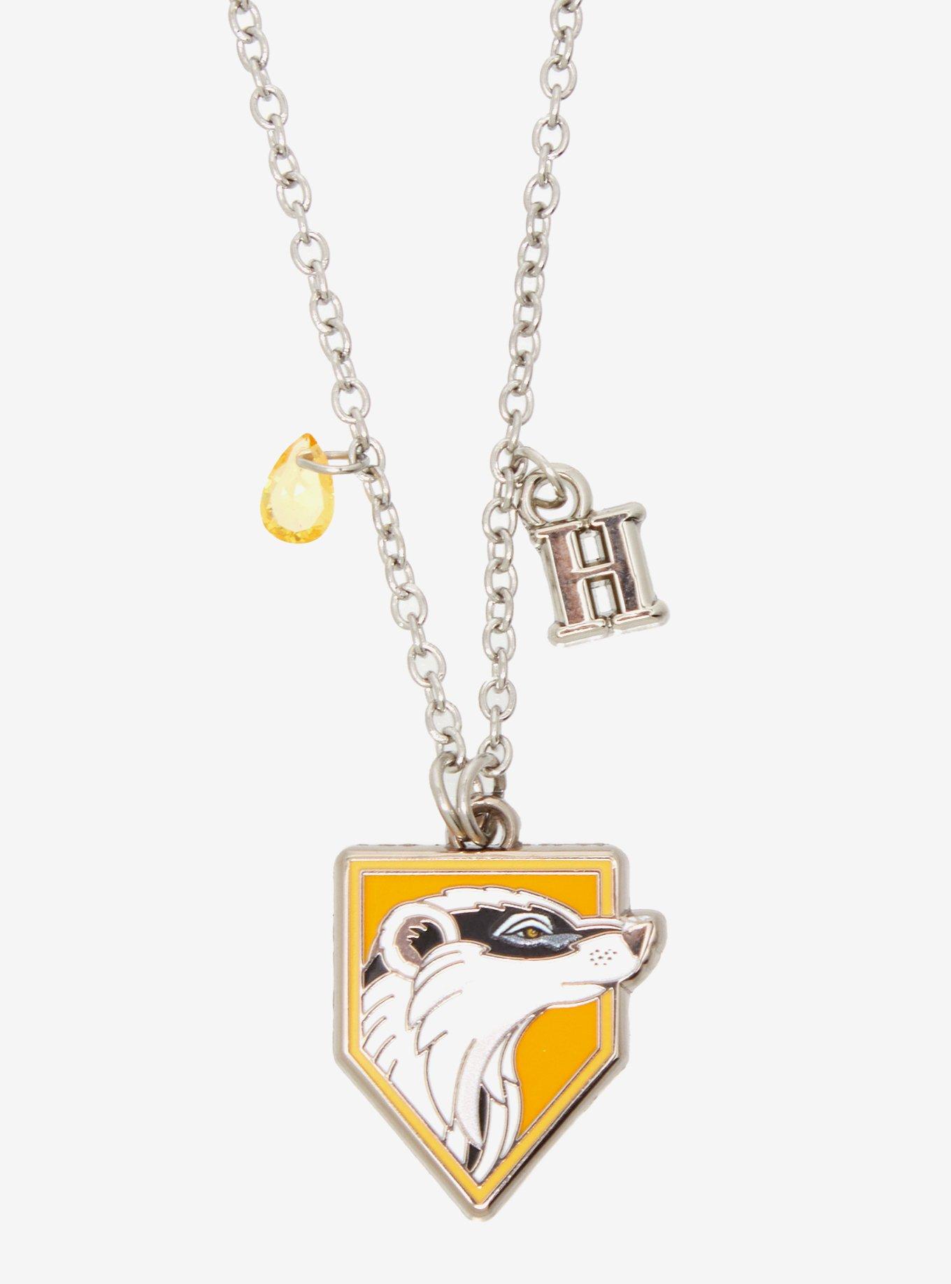 Harry Potter Hufflepuff Crest Necklace, , alternate