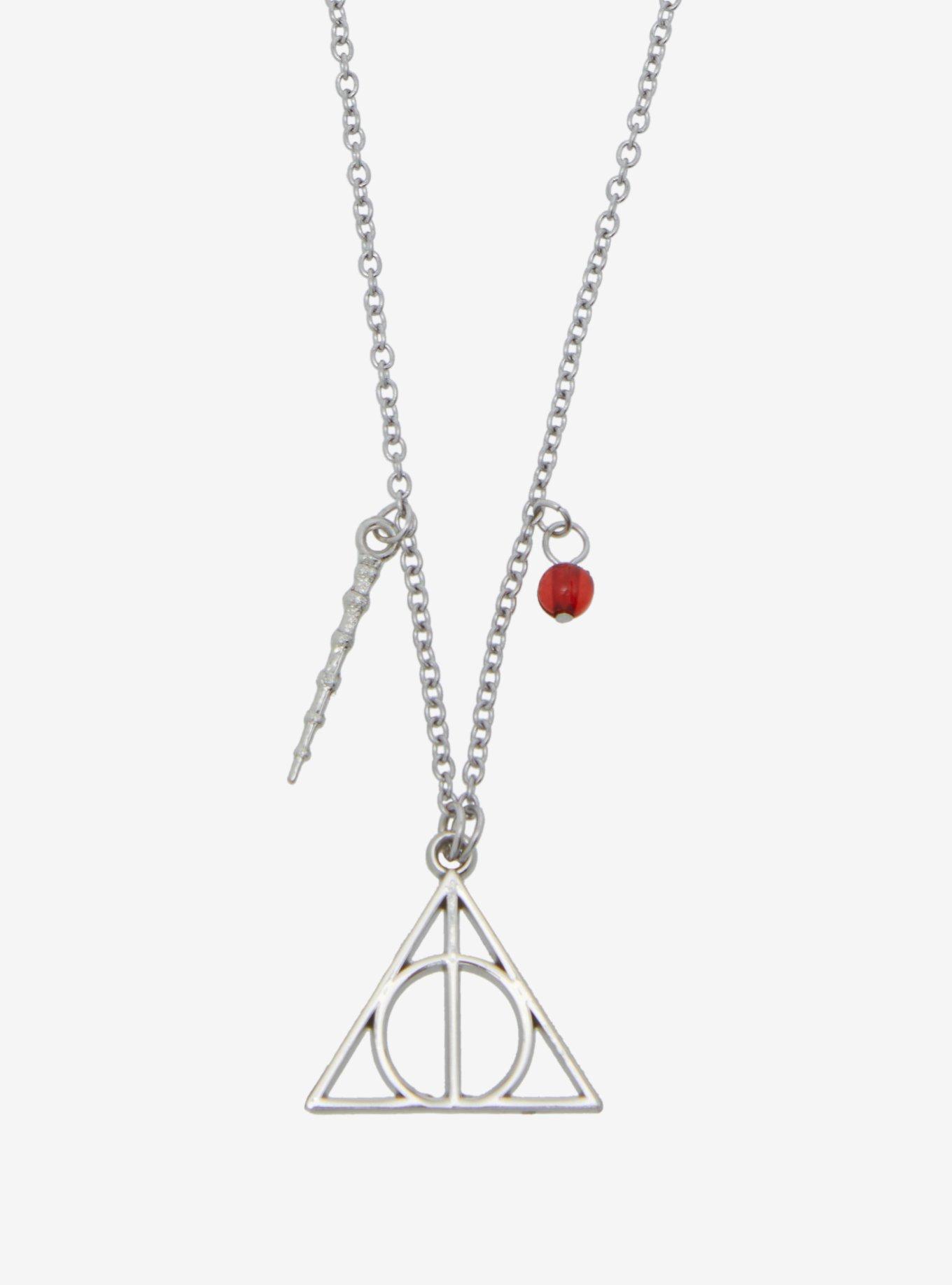 Harry Potter Deathly Hallows Charm Necklace, , alternate