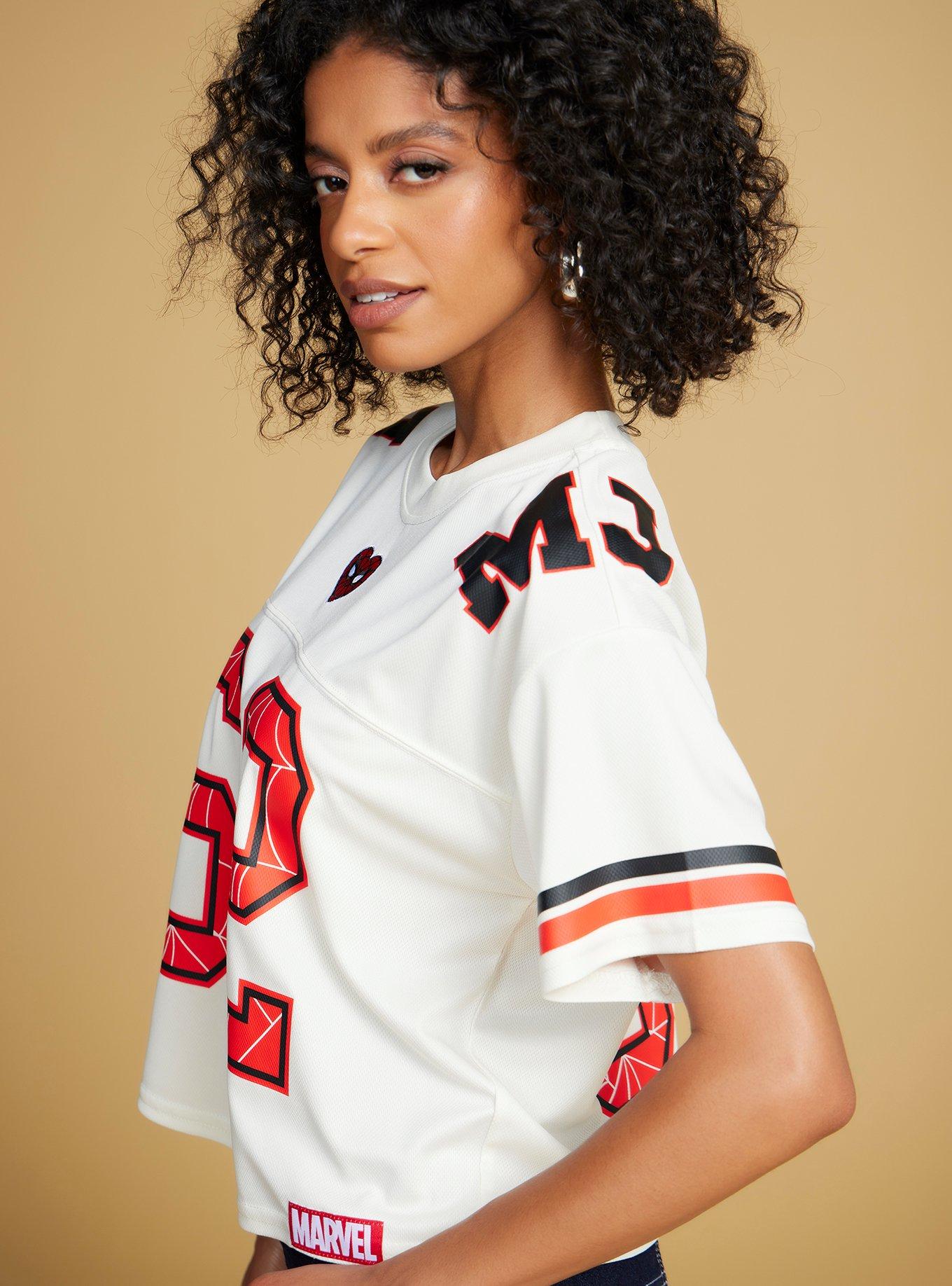 Marvel Spider-Man Mary Jane Watson Women's Cropped Jersey - BoxLunch Exclusive, , alternate