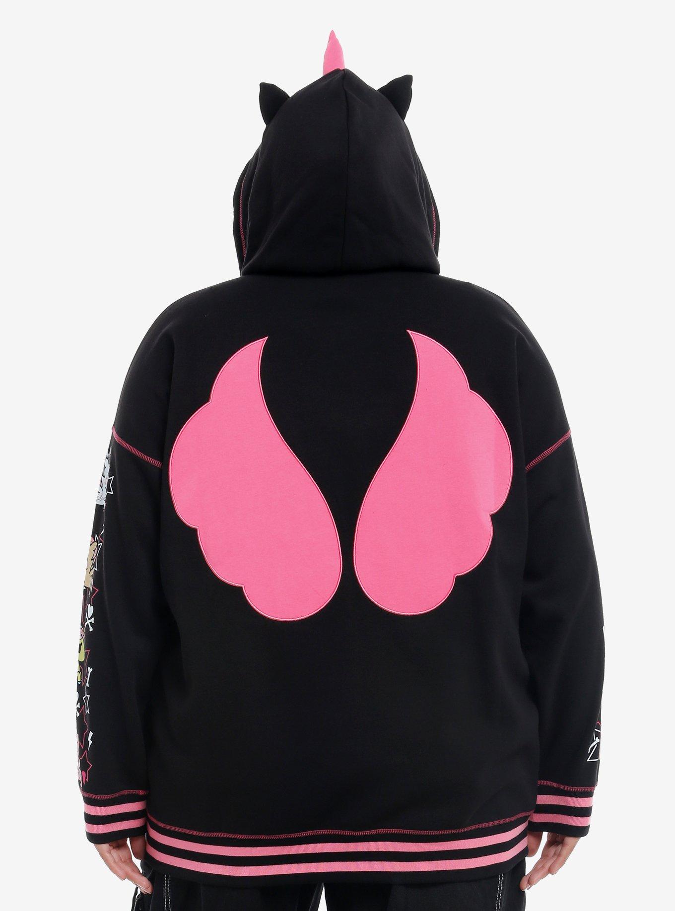 Tokidoki Unicorno Girls Oversized Hoodie Plus Size, PINK, alternate