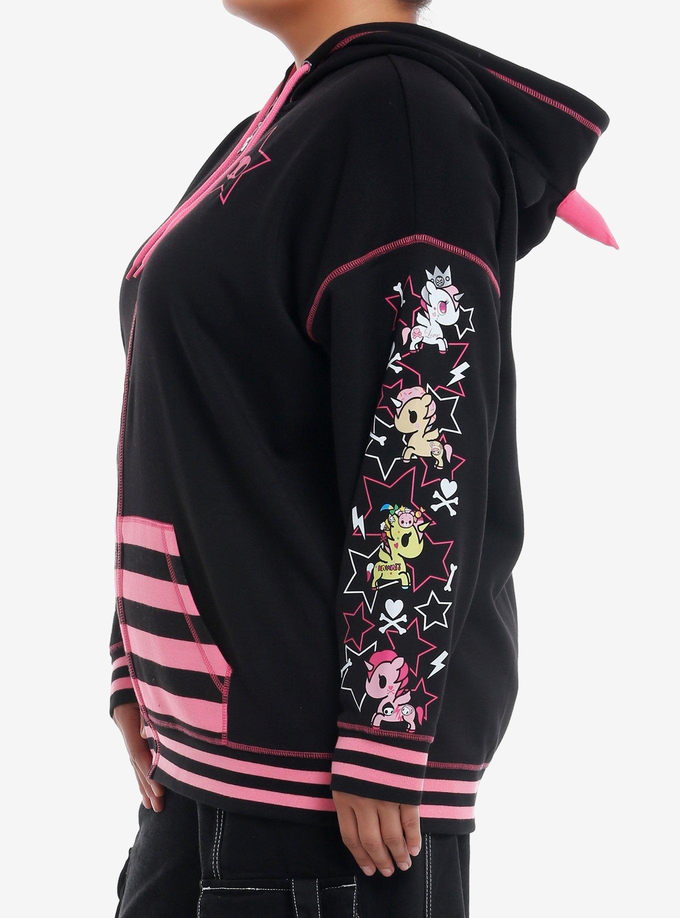 Tokidoki Unicorno Girls Oversized Hoodie Plus Size, PINK, alternate