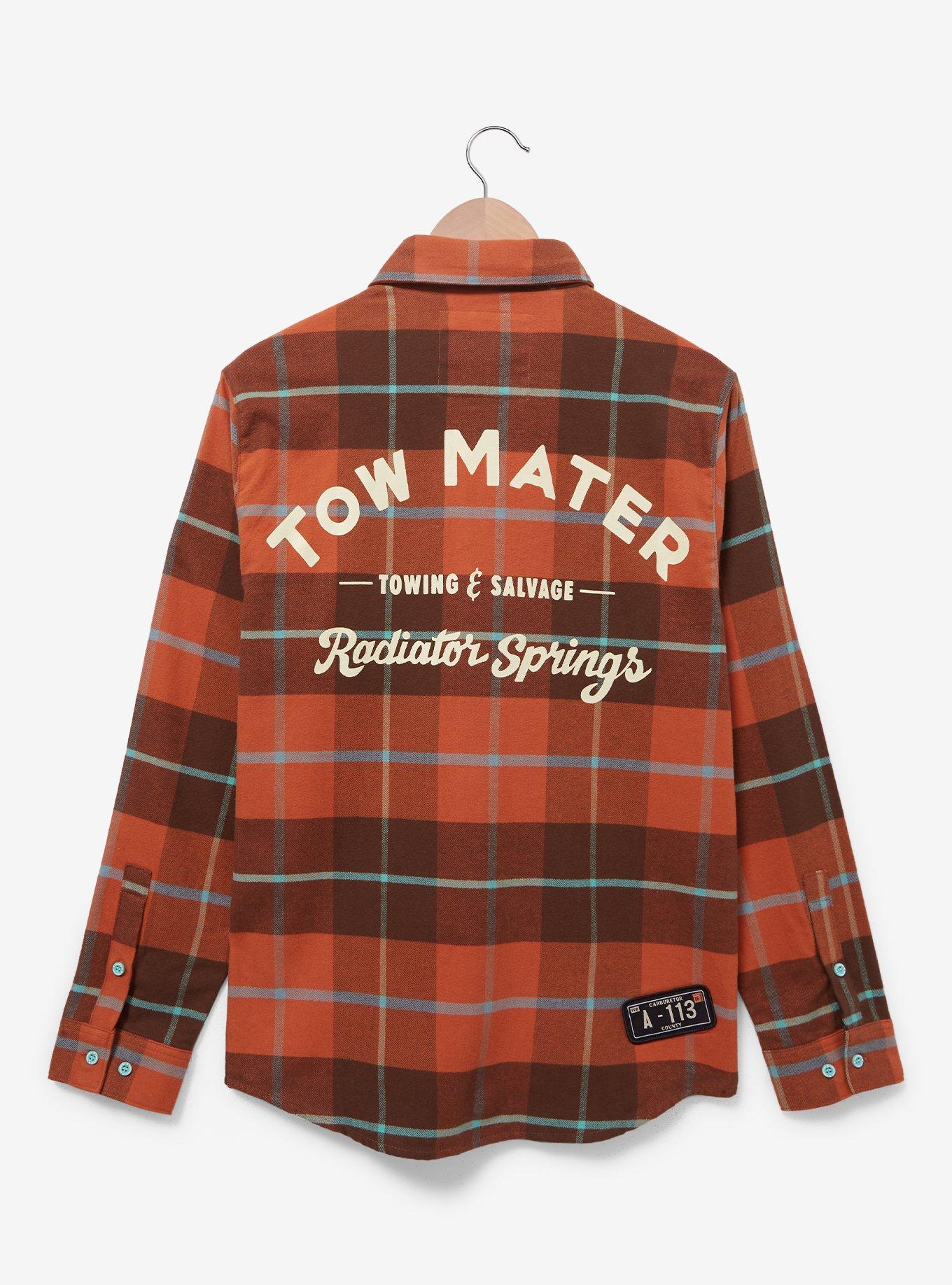 Cakeworthy Disney Pixar Up Tow Mater Flannel, PLAID - BROWN, alternate