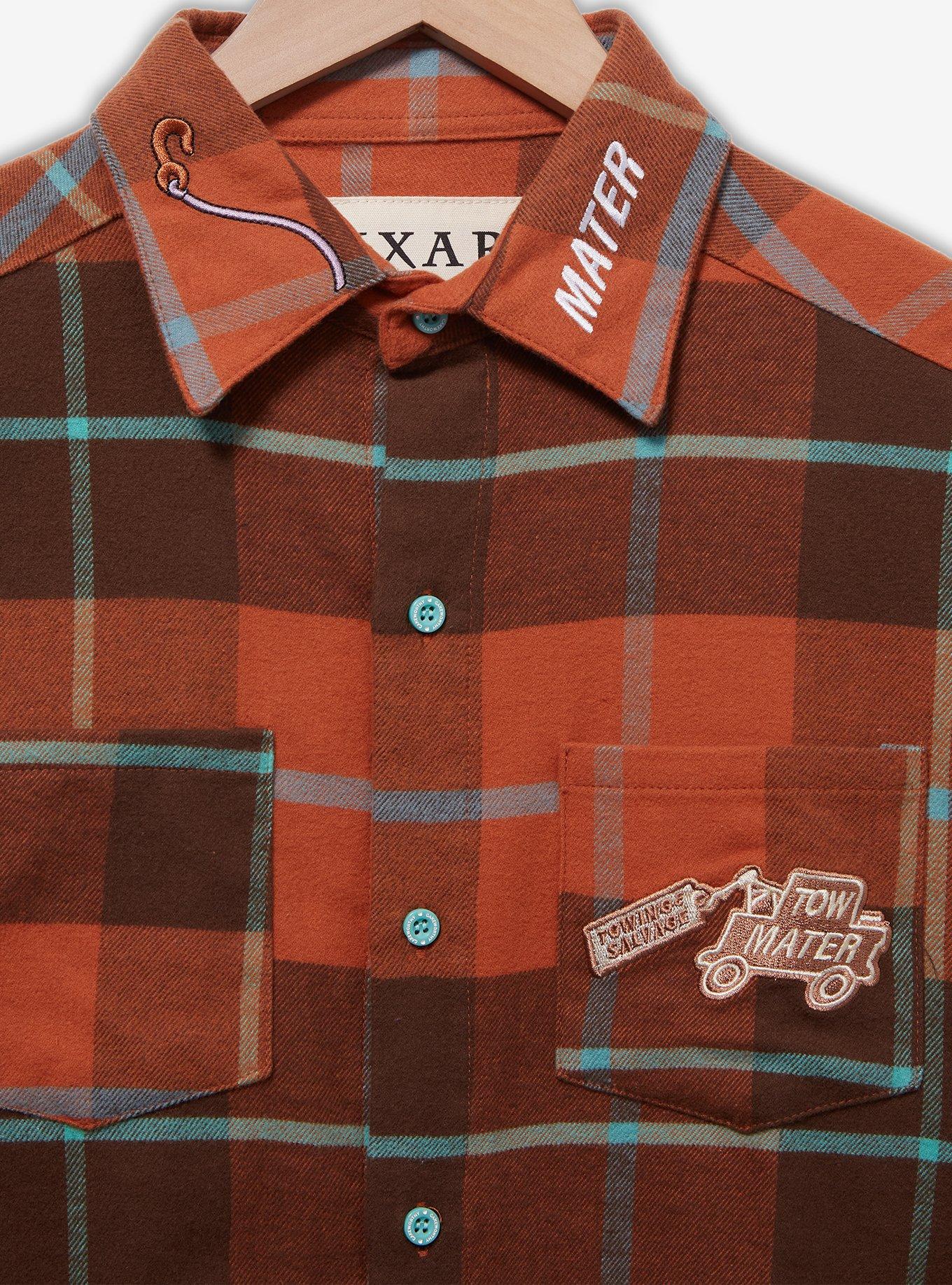Cakeworthy Disney Pixar Up Tow Mater Flannel, PLAID - BROWN, alternate