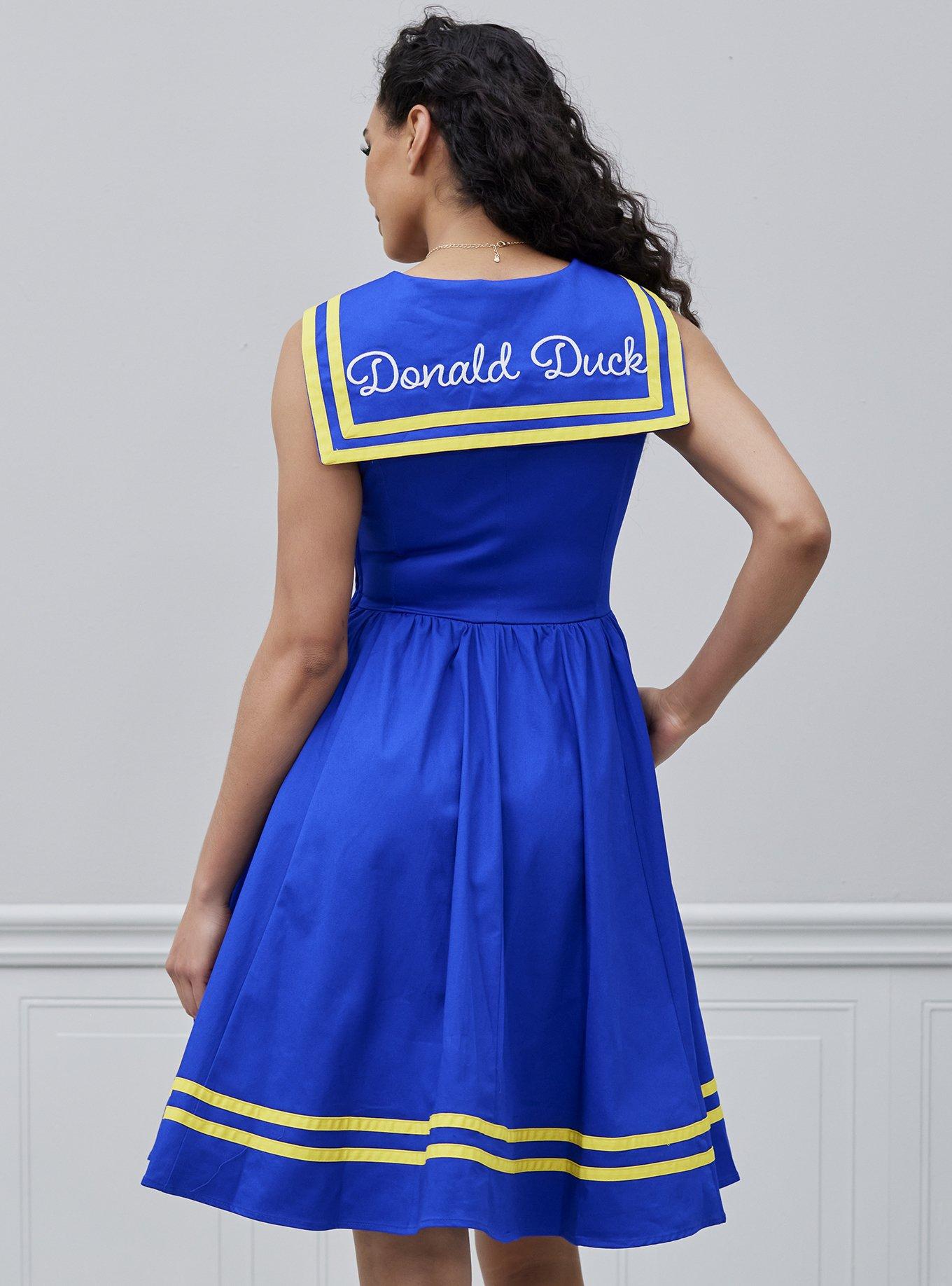 Her Universe Disney Donald Duck Retro Sailor Dress Her Universe Exclusive, BLUE, alternate