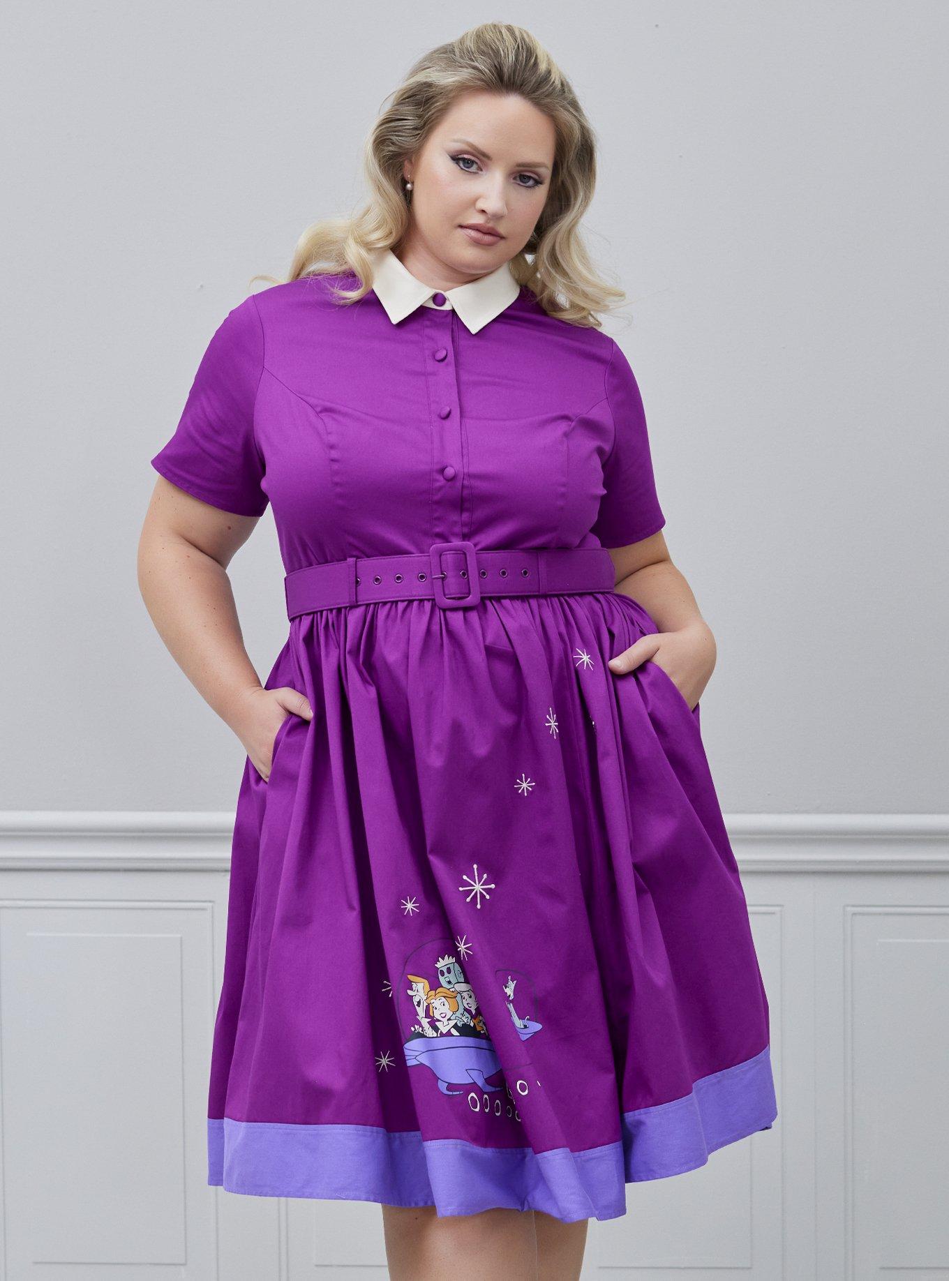 Her Universe The Jetsons Collar Retro Dress Plus Size Her Universe Exclusive, MULTI, alternate