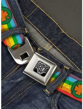 St. Patrick's Day Rainbow Coins Seatbelt Buckle Belt, , hi-res