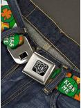 St. Patrick's Day Buttons Stacked Seatbelt Buckle Belt, GREEN, alternate