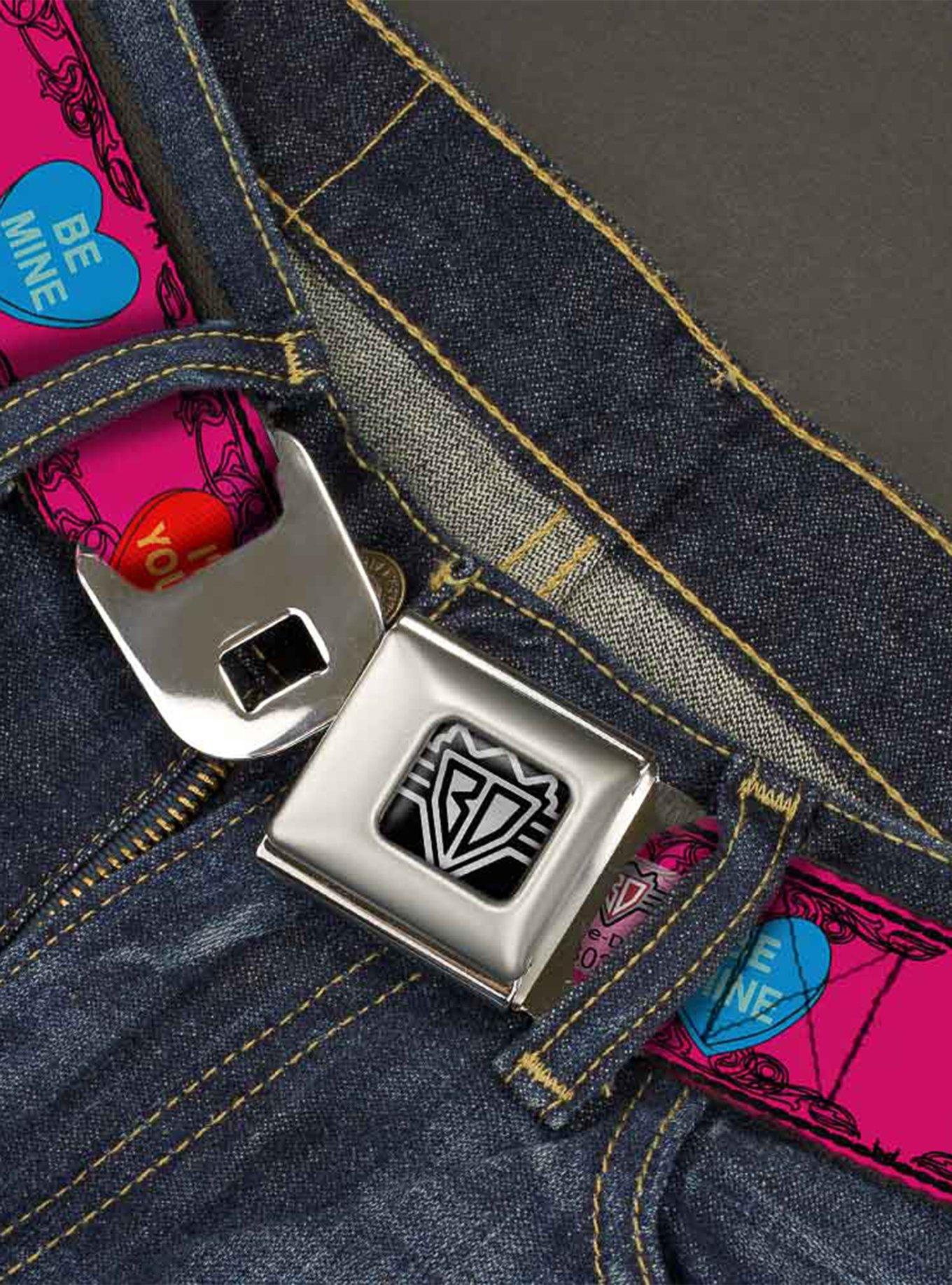 Candy Hearts Youth Seatbelt Buckle Belt