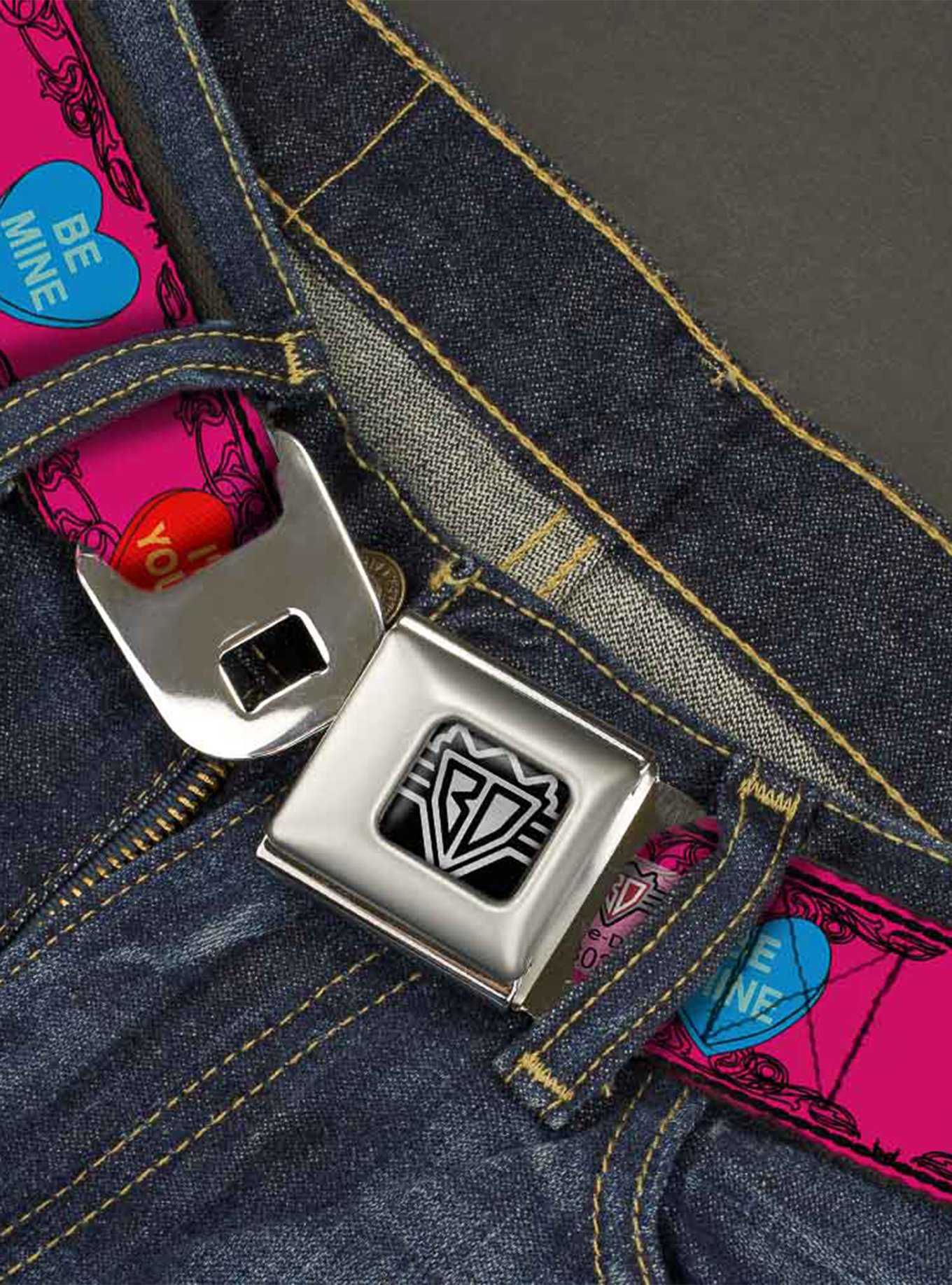 Candy Hearts Youth Seatbelt Buckle Belt, , hi-res