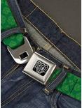St. Patrick's Day Clovers Scattered Outlined Youth Seatbelt Buckle Belt, , alternate