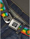 St. Patrick's Day Rainbow Coins Youth Seatbelt Buckle Belt, , alternate