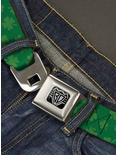 St. Patrick's Day Clovers Scattered Green Youth Seatbelt Buckle Belt, , alternate