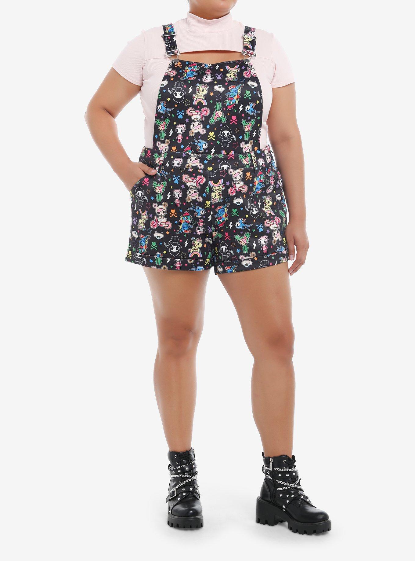 Tokidoki Characters Shortalls Plus Size, MULTI, alternate